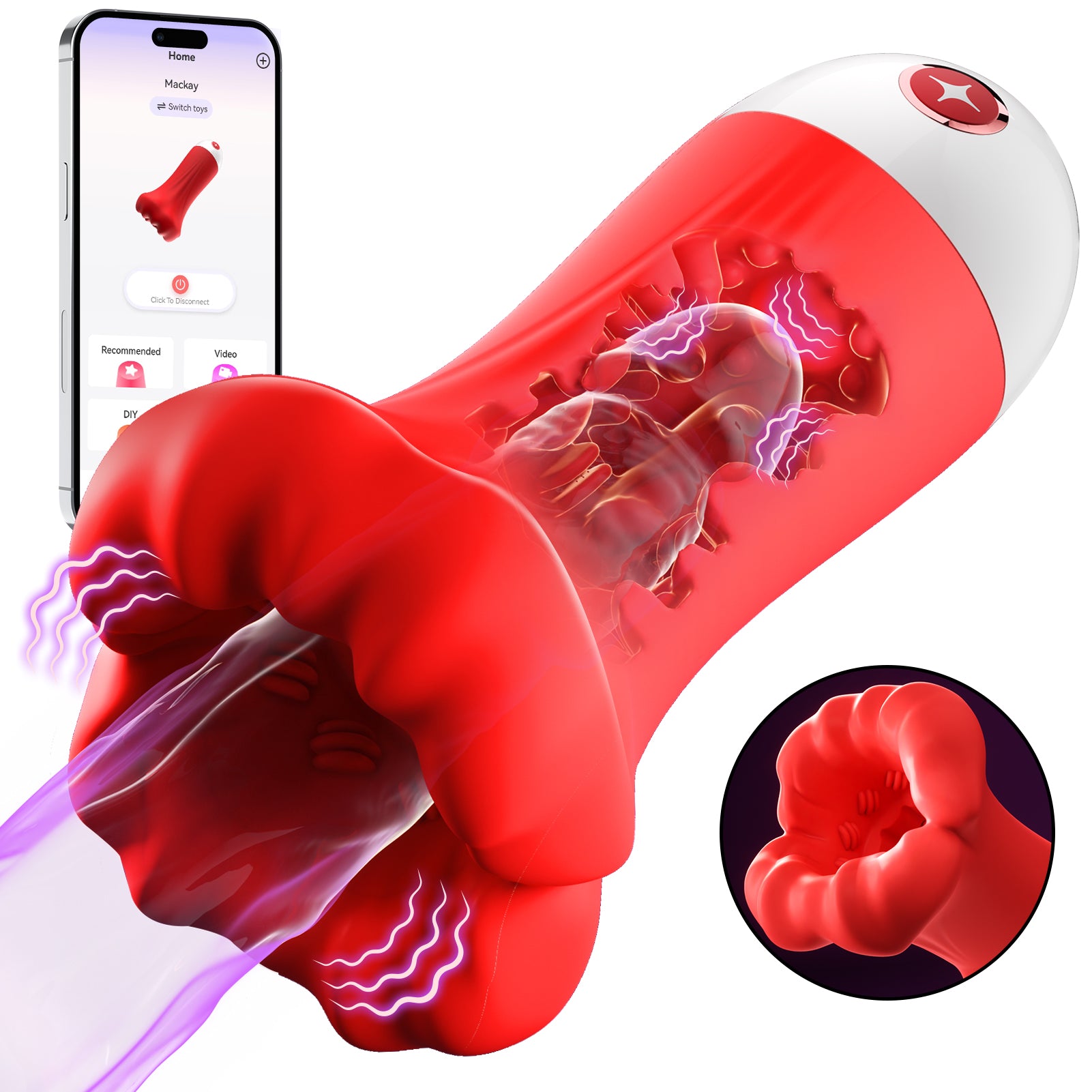Male Masturbator Sex Toys for Men - 4IN1 Penis Vibrator Pocket Pussy Pump with 9 Training Stroker Modes & App Remote Control & 4.98’’ Deep Blowjob, Male Adult Sex Toy for Gay Men Women Couple