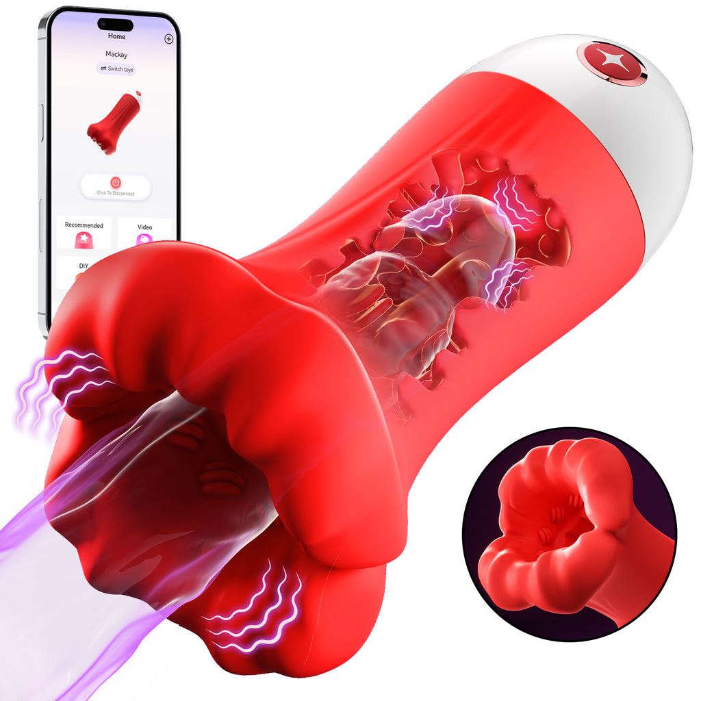 Male Masturbator Sex Toys for Men - 4IN1 Penis Vibrator Pocket Pussy Pump with 9 Training Stroker Modes & App Remote Control & 4.98’’ Deep Blowjob, Male Adult Sex Toy for Gay Men Women Couple