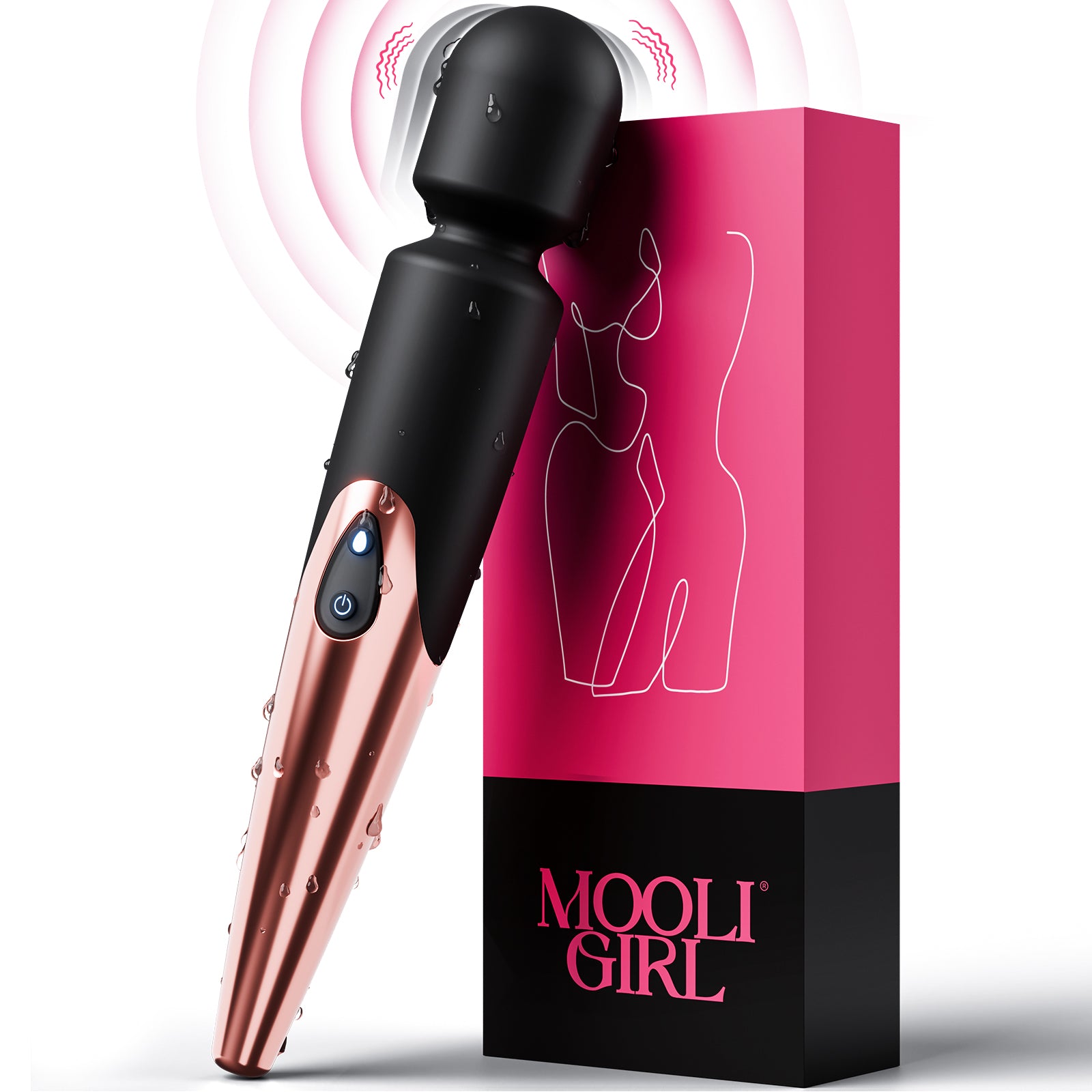 Vibrator Wand Womens Sex Toys - MOOLIGIRL 12" Cordless Full-Body Personal Massager, 10 Powerful Vibration Modes Adult Sex Toy for Clitoral Anal Nipple, Quiet Handheld Vibrators for Female Couples