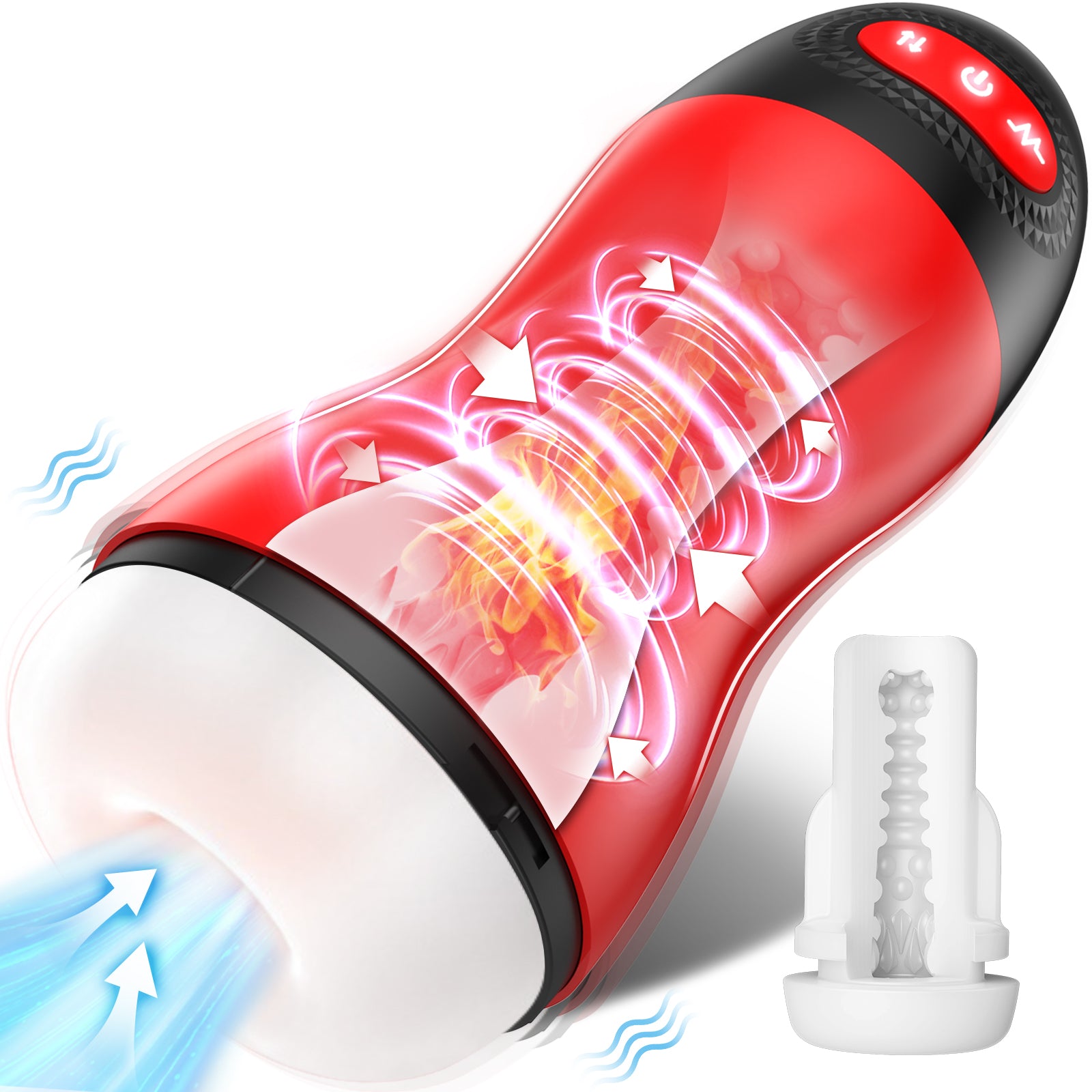 Automatic Male Masturbator, Sucking Male Masturbators Penis Pump with 9 Suction & 10 Vibrating & Heating Mens Male Sex Toys, Hands Free Pocket Pussy Male Stroker, Adult Sex Toys for Men Penis Pumps