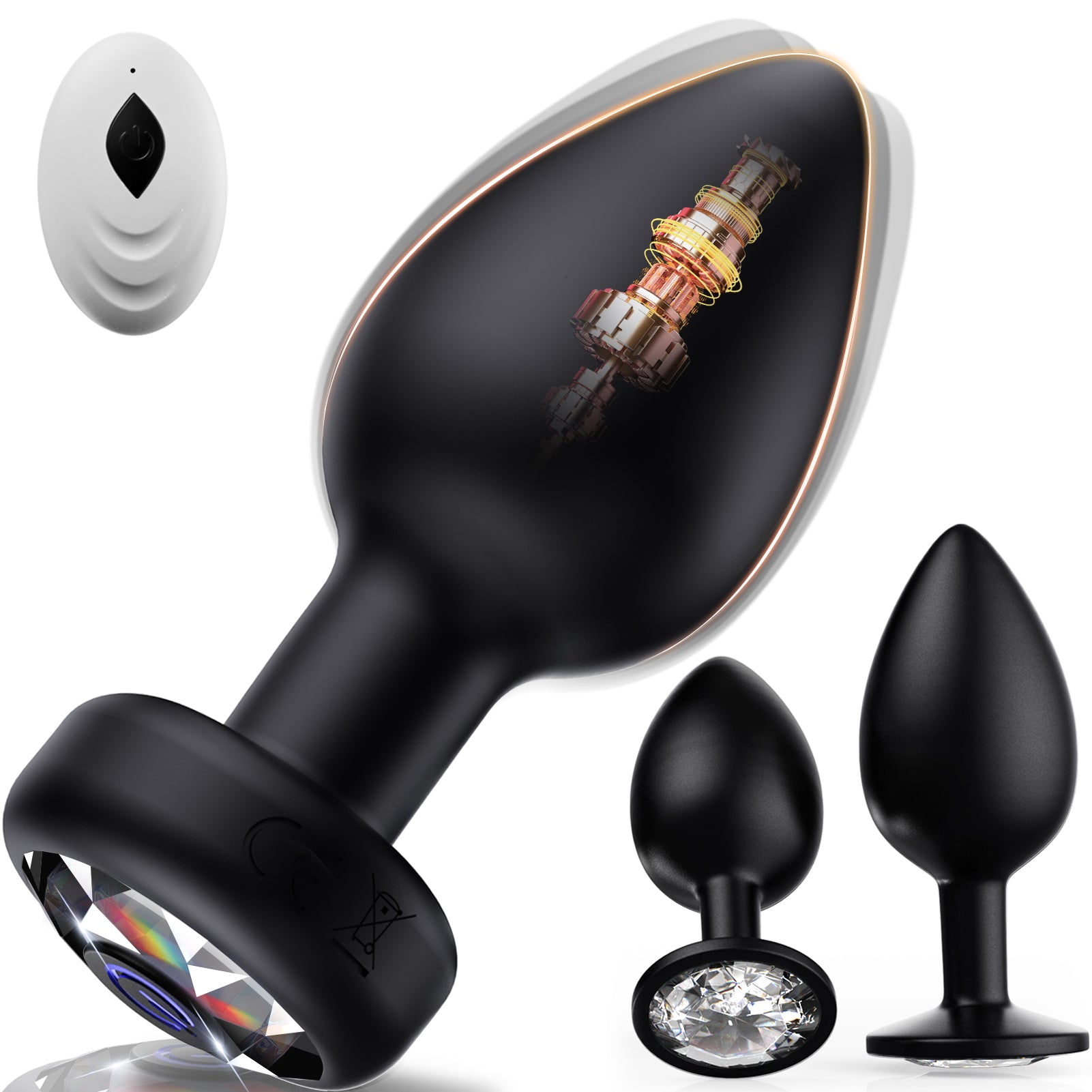 Anal Plug Vibrating Butt Plug, Adult Sex Toys 3PCS Silicone Anal Plugs, Anal Sex Toys with Remote Control 10 Vibrating Vibrator for Men Women, Anal Toys Adult Sex Toy & Games Prostate Massager