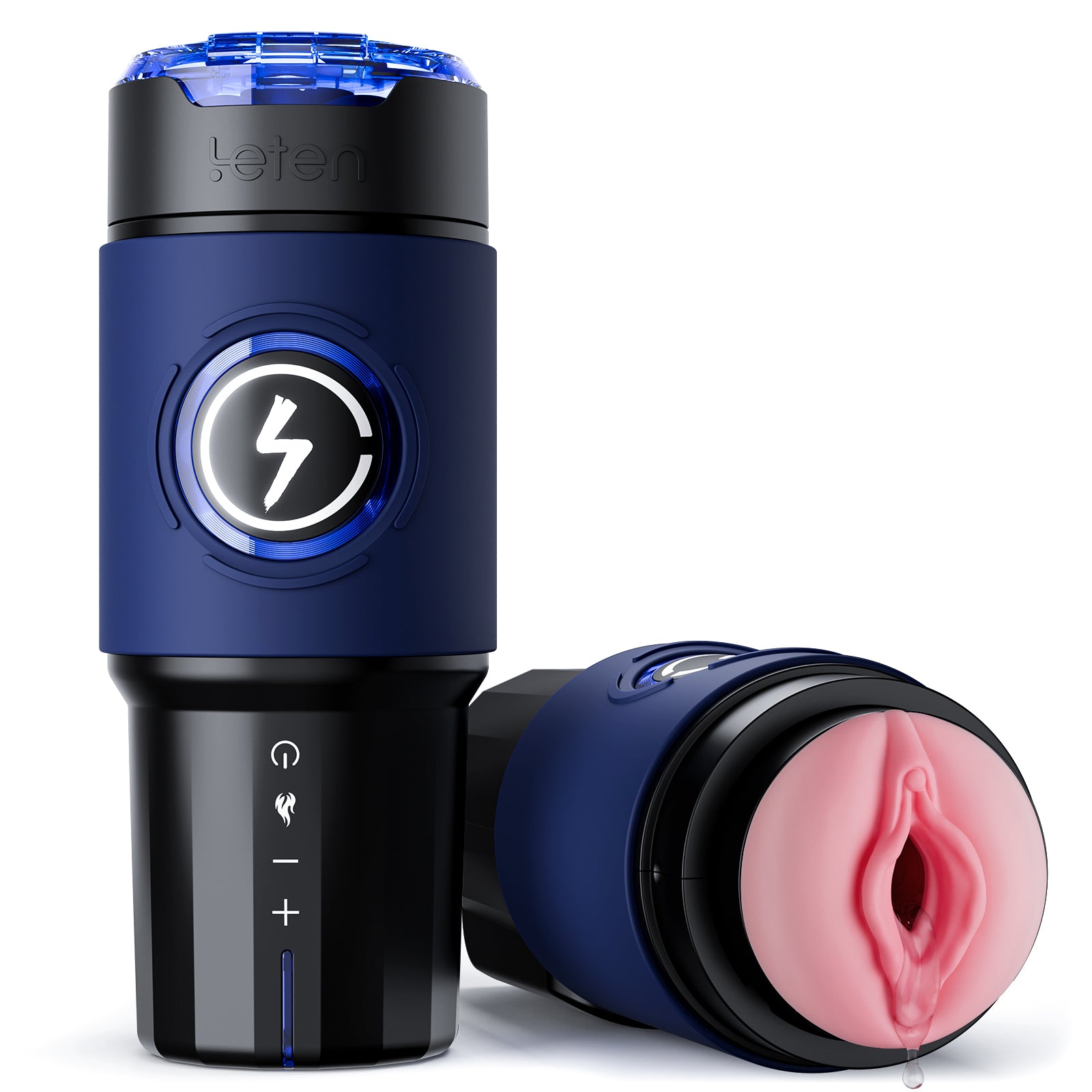 EINSEO Male Masturbator Sex Toys for Men - Thrusting Male Stroker with 360° Heating, 5-Speed Smooth Motion Blowjob Adult Men's Sex Toy, Silent Brushless Motor, Pocket Pussy Sleeve & Phone Mount