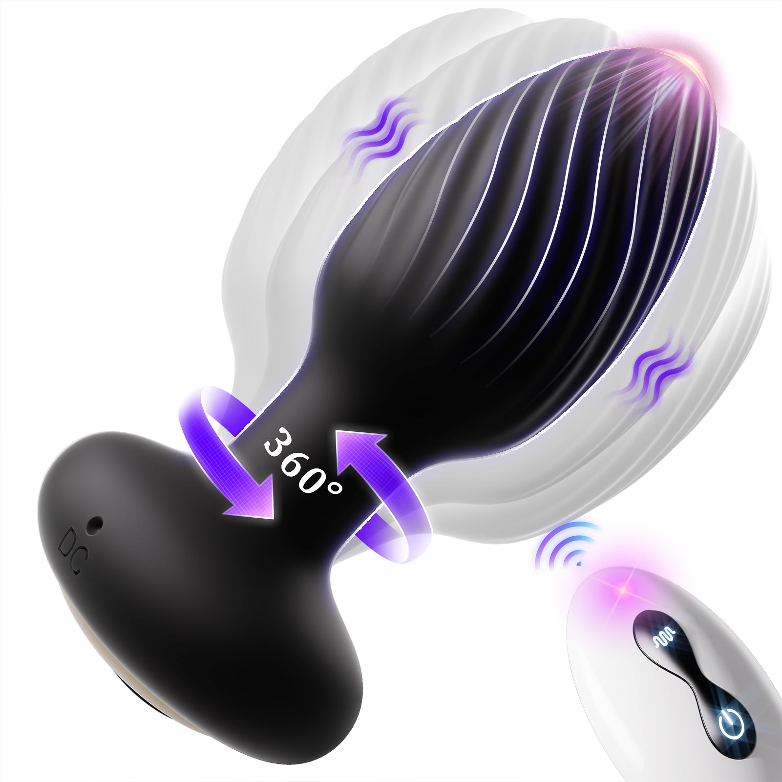 360° Rotation Adult Sex Toys for Men Prostate Massager - Swirl Surround Stimulate Prostate Point APP Remote Control, Adult Toys Anal Plug Vibrating Butt Plug with 9 Vibrating, Anal Toys Vibrator Mens