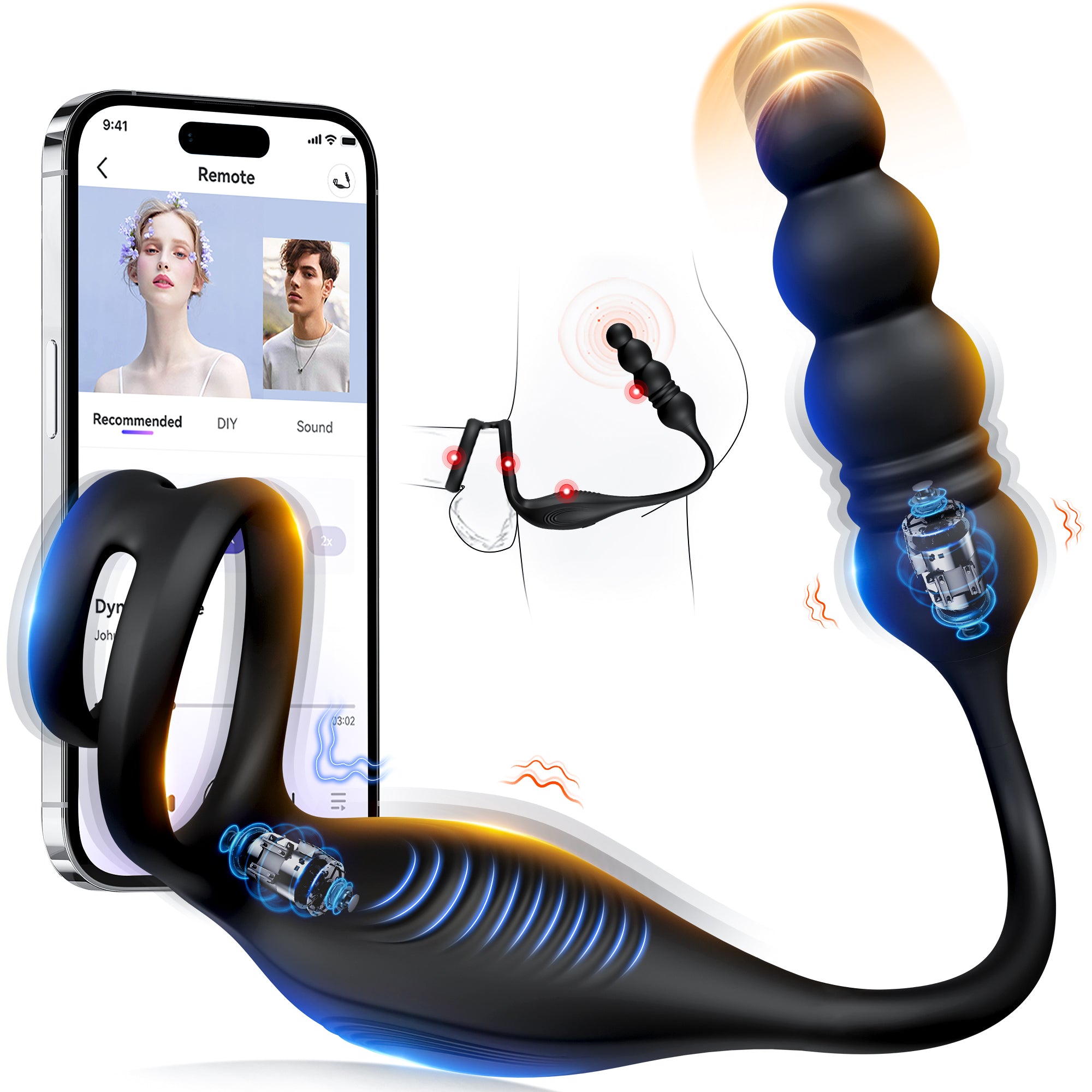 Male Sex Toys for Men - Thrusting Prostate Massager Adult Toys Anal Toys Vibrating Butt Plug with App Remote Control 10 Vibrating Modes, Prostate Vibrator Anal Plug Men Sex Toy for Couple