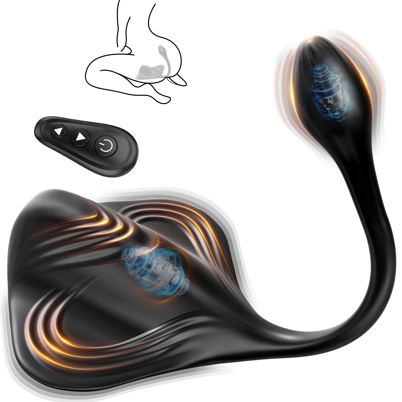 Prostate Massager Anal Plug Sex Toys - BEISAR Vibrating Butt Plug Male Sex Toys for Men Sex Toy Dual Motor 9+9 Vibrator Anal Dildo Beads Adult Toys Penis Training Sit Ride Perineum Clitoral Stimulator