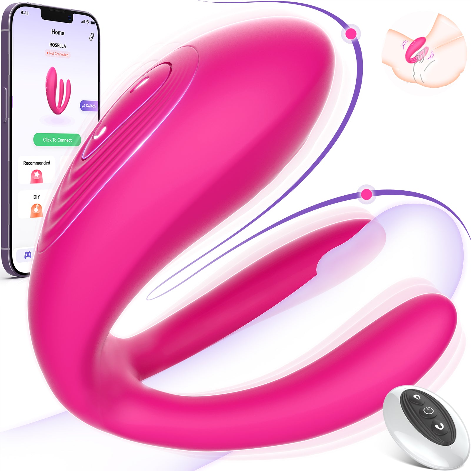 Wearable Remote Control Vibrator - BIG SHOCKED Adult Sex Toys for Women Couples Female Sex Toy G Spot Vibrater Clitoral Penis Vibrators with 10 Powerful Vibrating Dildo Sexual Pleasure Tools for Women