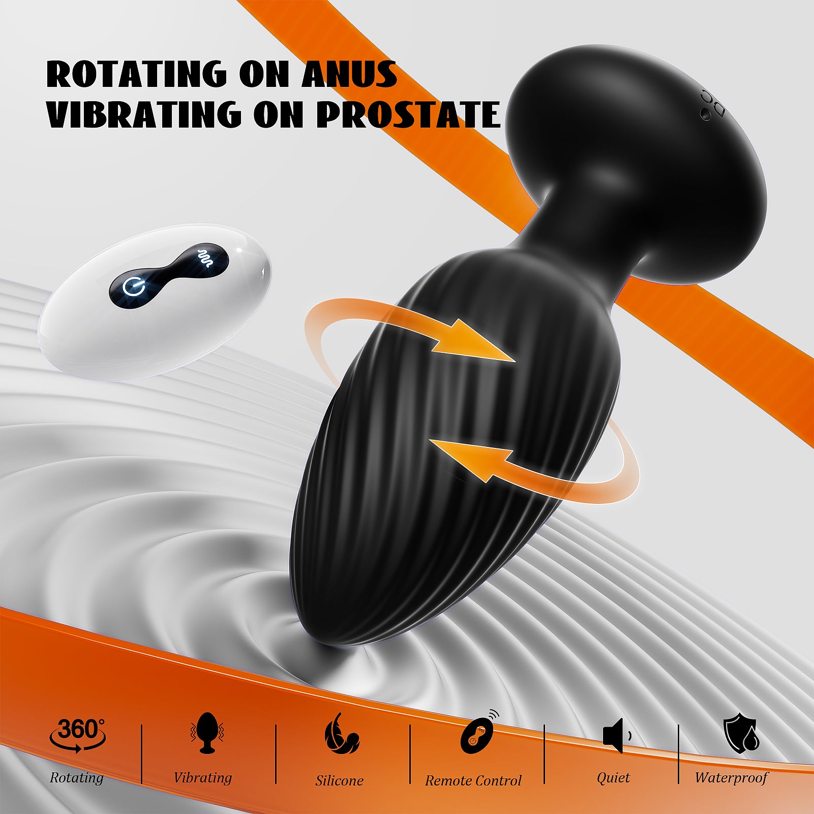 360° Rotation Adult Sex Toys for Men Prostate Massager - Swirl Surround Stimulate Prostate Point APP Remote Control, Adult Toys Anal Plug Vibrating Butt Plug with 9 Vibrating, Anal Toys Vibrator Mens