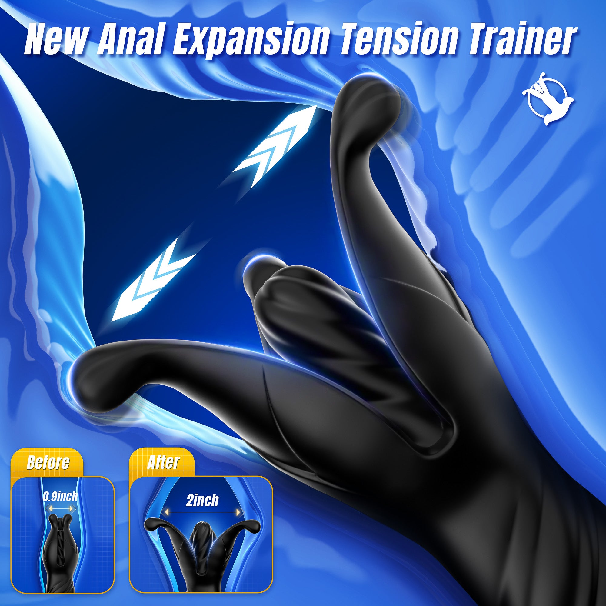Prostate Massager Anal Toys, BEISAR Male Sex Toys for Men Sex Toy Anal Plug Adult Toys Anal with 9 Tension Shock Flapping Thrusting Vibrating Butt Plug Male Vibrator Dildo for men Remote Control Crops