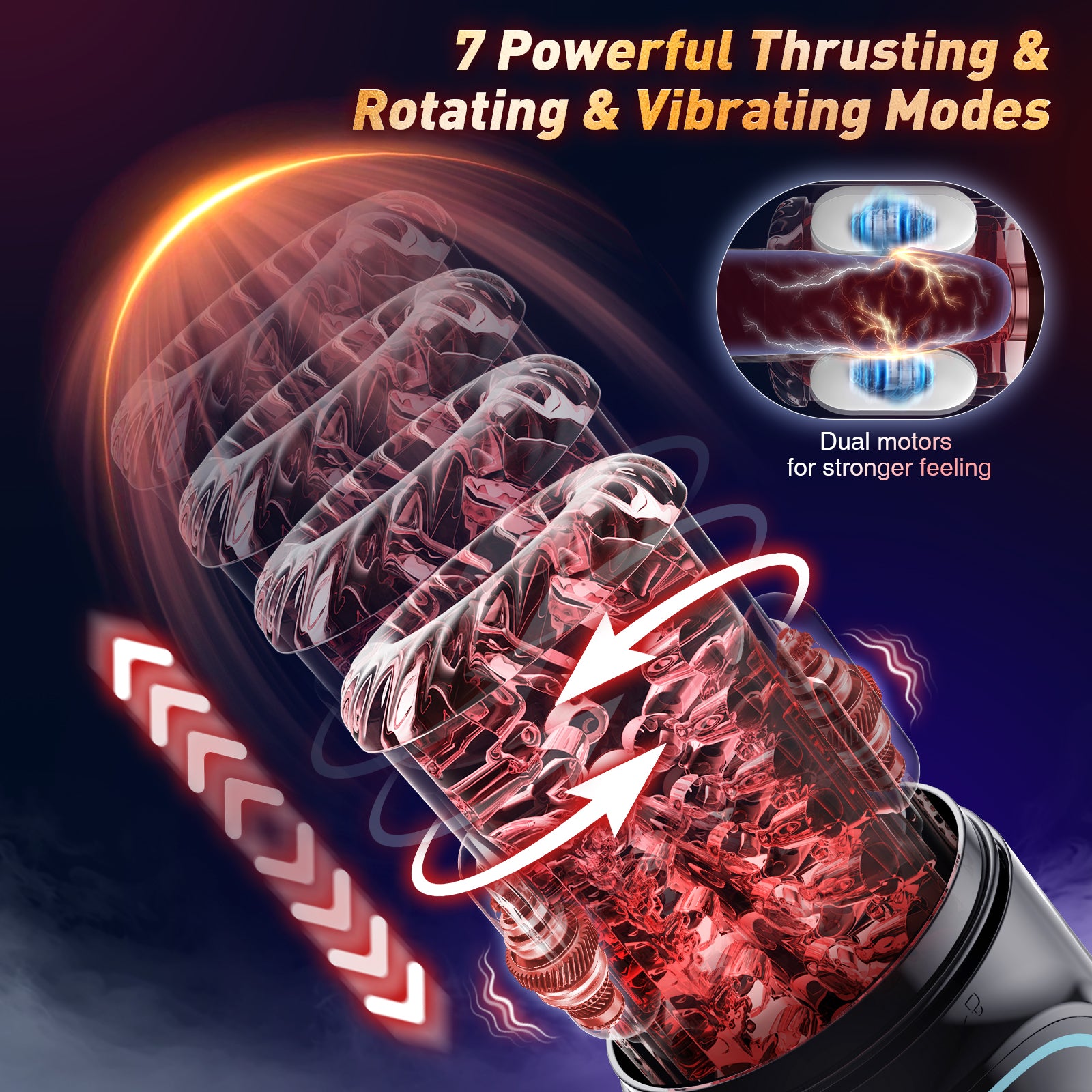 Male Masturbator Adult Toys, Penis Pump Male Sex Toys for Men Pocket Pussy 7 Thrusting Rotating Vibrating Sucking Licking Stroker LCD Sex Machine Games Adult Sex Toy with APP