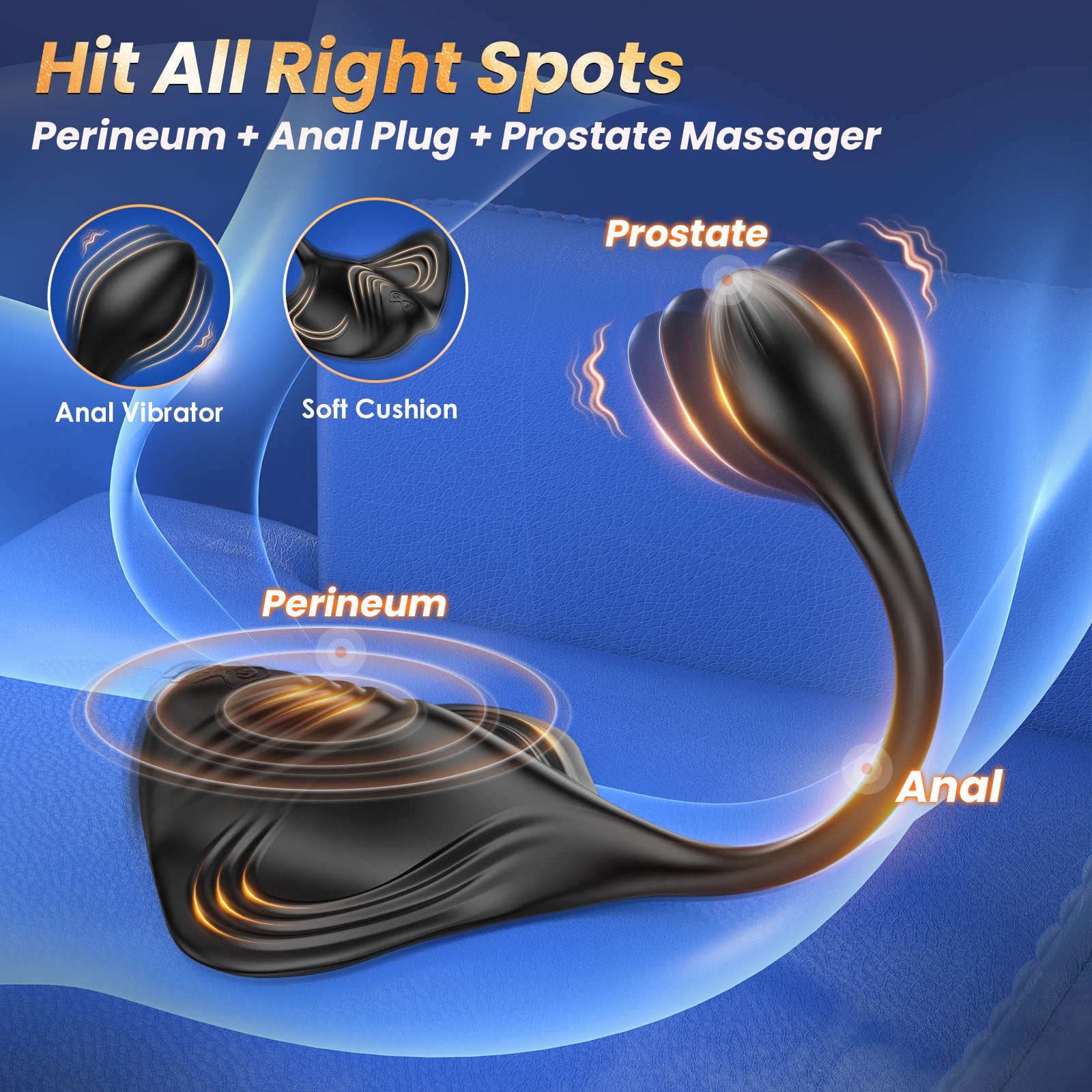 Prostate Massager Anal Plug Sex Toys - BEISAR Vibrating Butt Plug Male Sex Toys for Men Sex Toy Dual Motor 9+9 Vibrator Anal Dildo Beads Adult Toys Penis Training Sit Ride Perineum Clitoral Stimulator