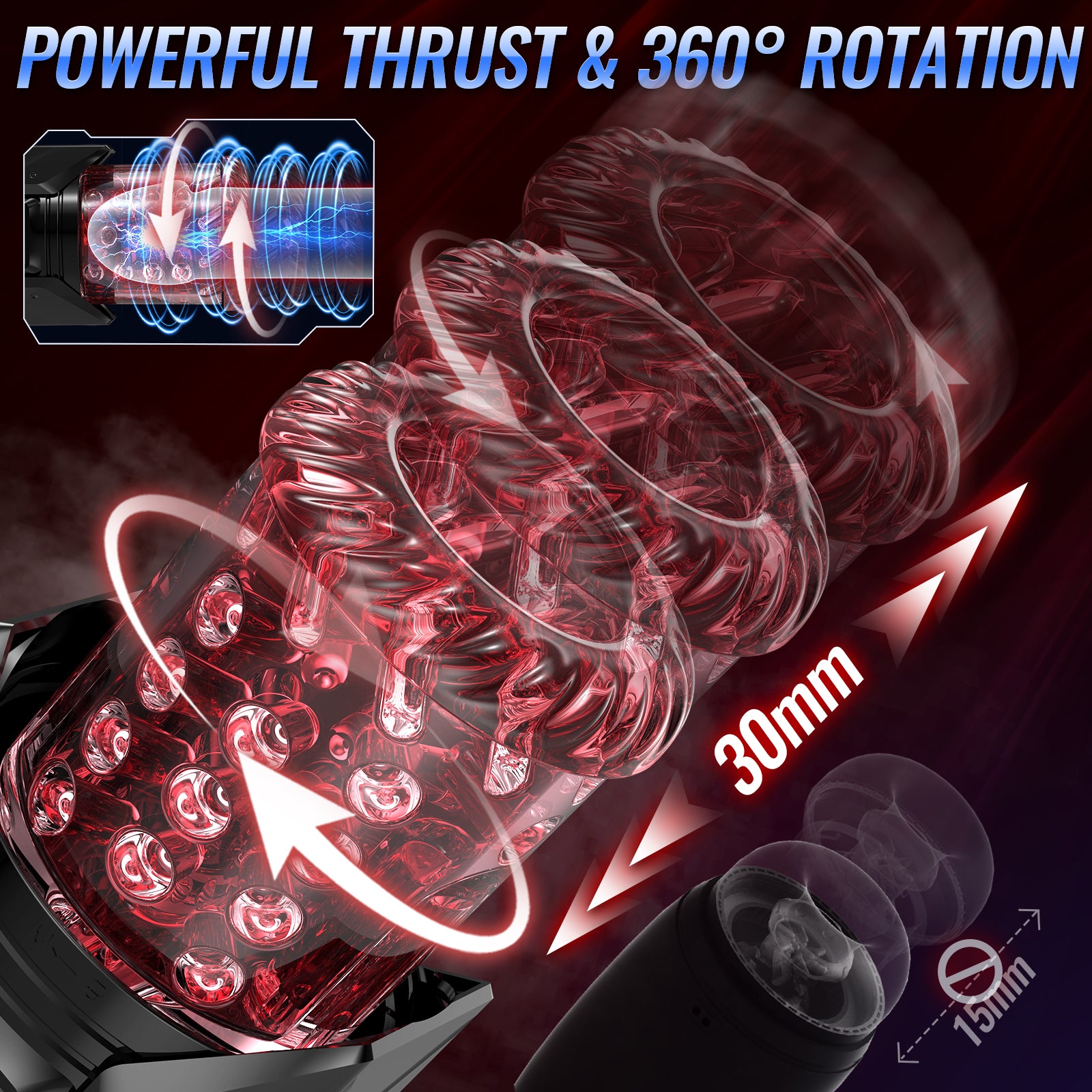 Sex Toys for Men Penis Pump - EINSEO Full Waterproof Male Masturbator Stroker with 7 Sucking Thrusting Rotating & 7 Licking Vibrating Adult Toys, Pocket Pussy Mens Sex Toy Blowjob Sex Machine