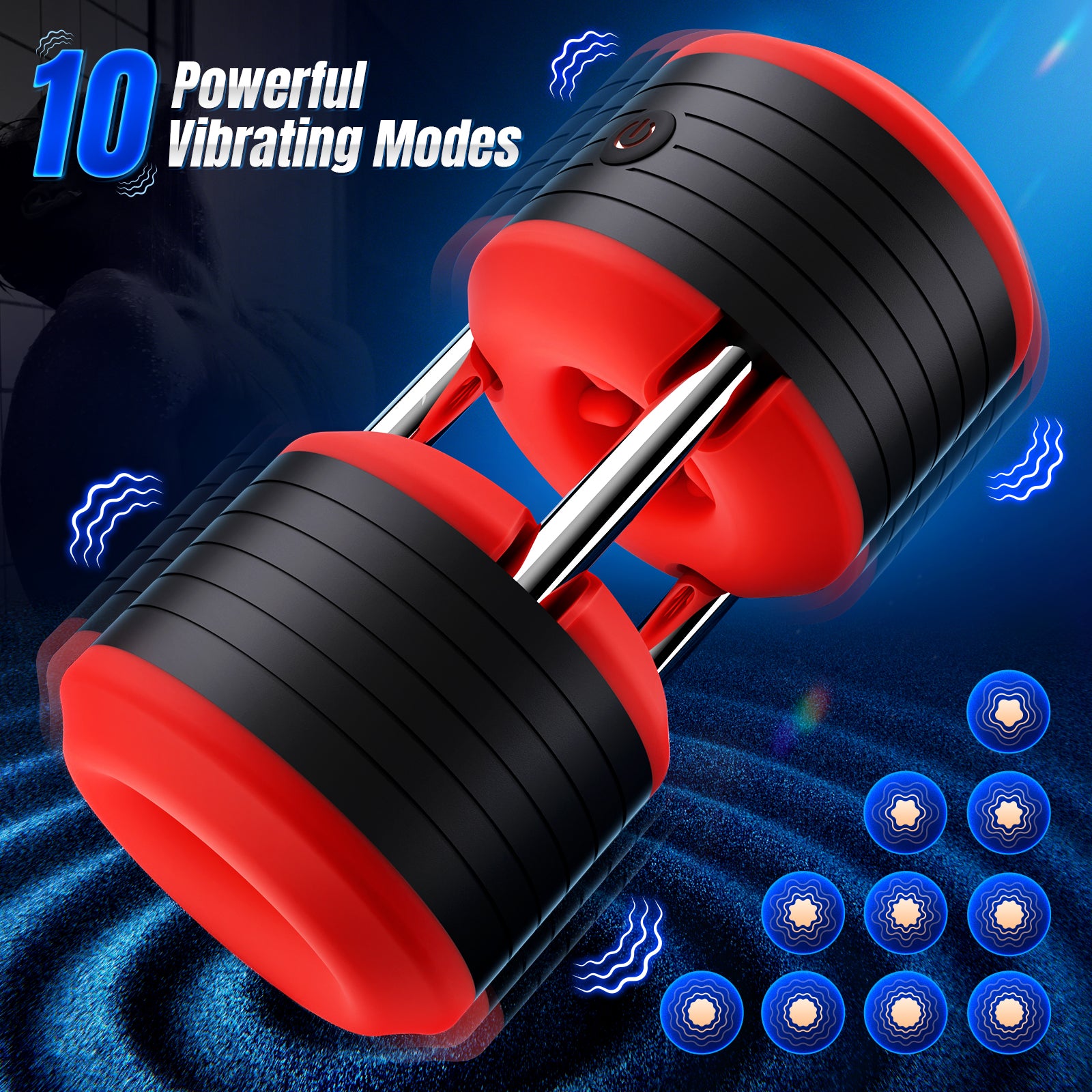 Cafatop Male Masturbator Sex Toys for Men - Male Sex Toy with 10 Vibrating Modes Blowjob Sex Machine Stroker for Penis Training Stimulation Increase Endurance, Double Side Adult Toy for Men Pleasure