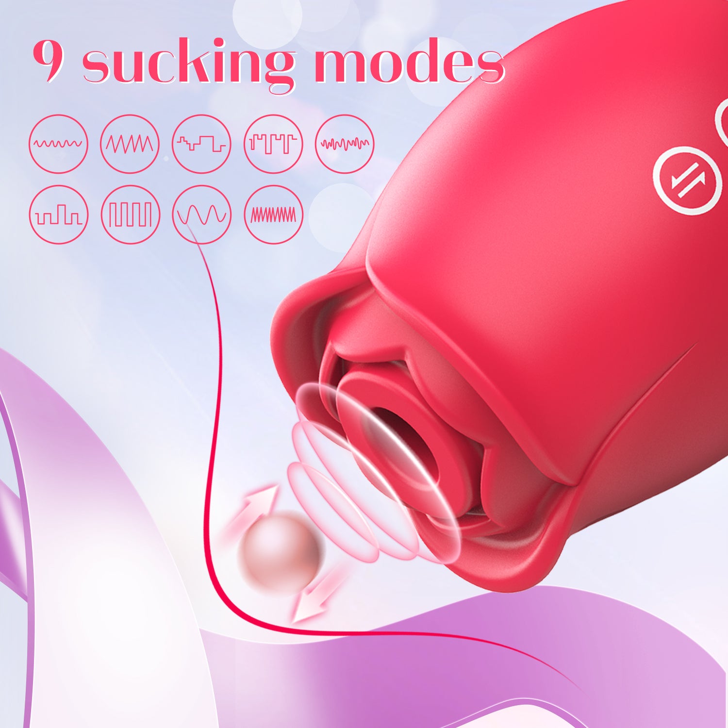 Rose Sex Toy Adult Toys - APP Control Vibrator Sex Toys Adult Toy with 9 Sucking & 9 Vibrating Modes for Women Sex Toys, Rose Sucker G Spot Vibrators Sex Games Stimulator for Woman Couples