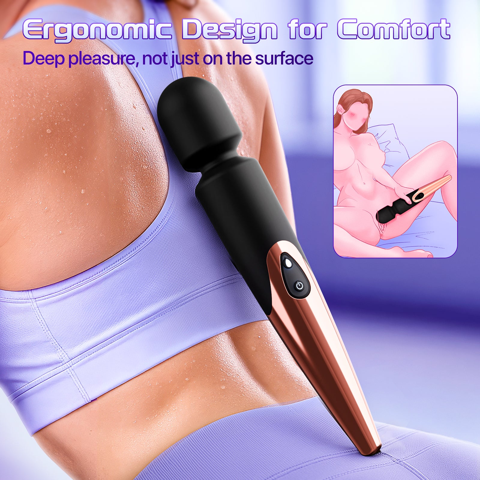 Vibrator Wand Womens Sex Toys - MOOLIGIRL 12" Cordless Full-Body Personal Massager, 10 Powerful Vibration Modes Adult Sex Toy for Clitoral Anal Nipple, Quiet Handheld Vibrators for Female Couples