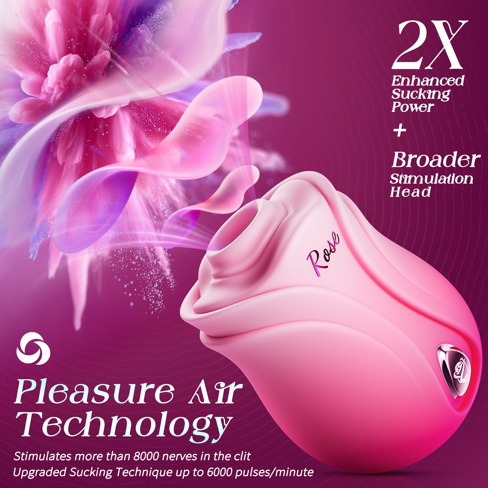 MOOLIGIRL Rose Sex Toy Sucking Vibrator - Womens Sex Toys Adult Toy with 10 Sucking & Vibrating Modes, APP Control Rose Toy Nipple Clit Sucker G Spot Vibrators, Adult Sex Toy Tool for Couples Female