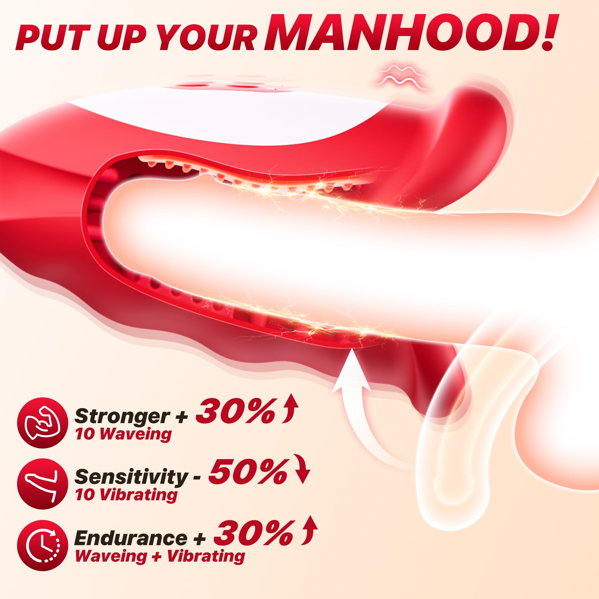 Male Maturbator Sex Toys For Men – baiwatt Waving Motion Male Sex Toy with Hollow Out Design, 10 Waving & Vibrating In 3 Motors for 360° Blowjob Stroker Vibrator, App Control Adult Sex Toy for Gay Men