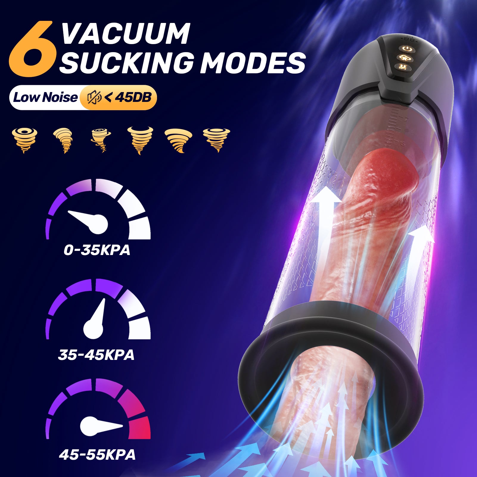 Sex Toys for Men Penis Pumps - Male Masturbator with Automatic Electric Sucking Enlargement- Vibration & Suction Pocket Pussy Stroker with Rose Inner Sleeve,Cafatop Penis Extender Oral Sex Toys