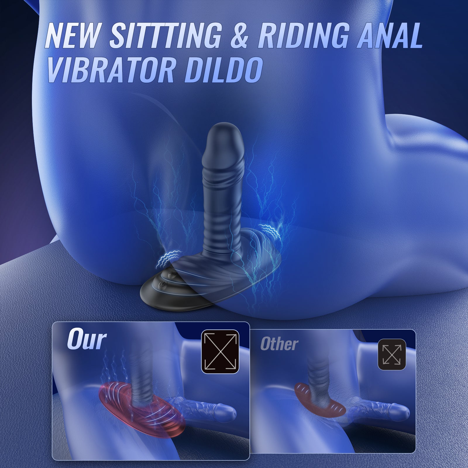 Prostate Massager Anal Toys Anal Dildo, BEISAR Grinder Male Sex Toys for Men Women Sex Toy Butt Plug Anal Plug 9 Vibrating 3 Thrusting, Adult Toys G Spot Vibrator Ride Anal Beads for Couples Sex Chair