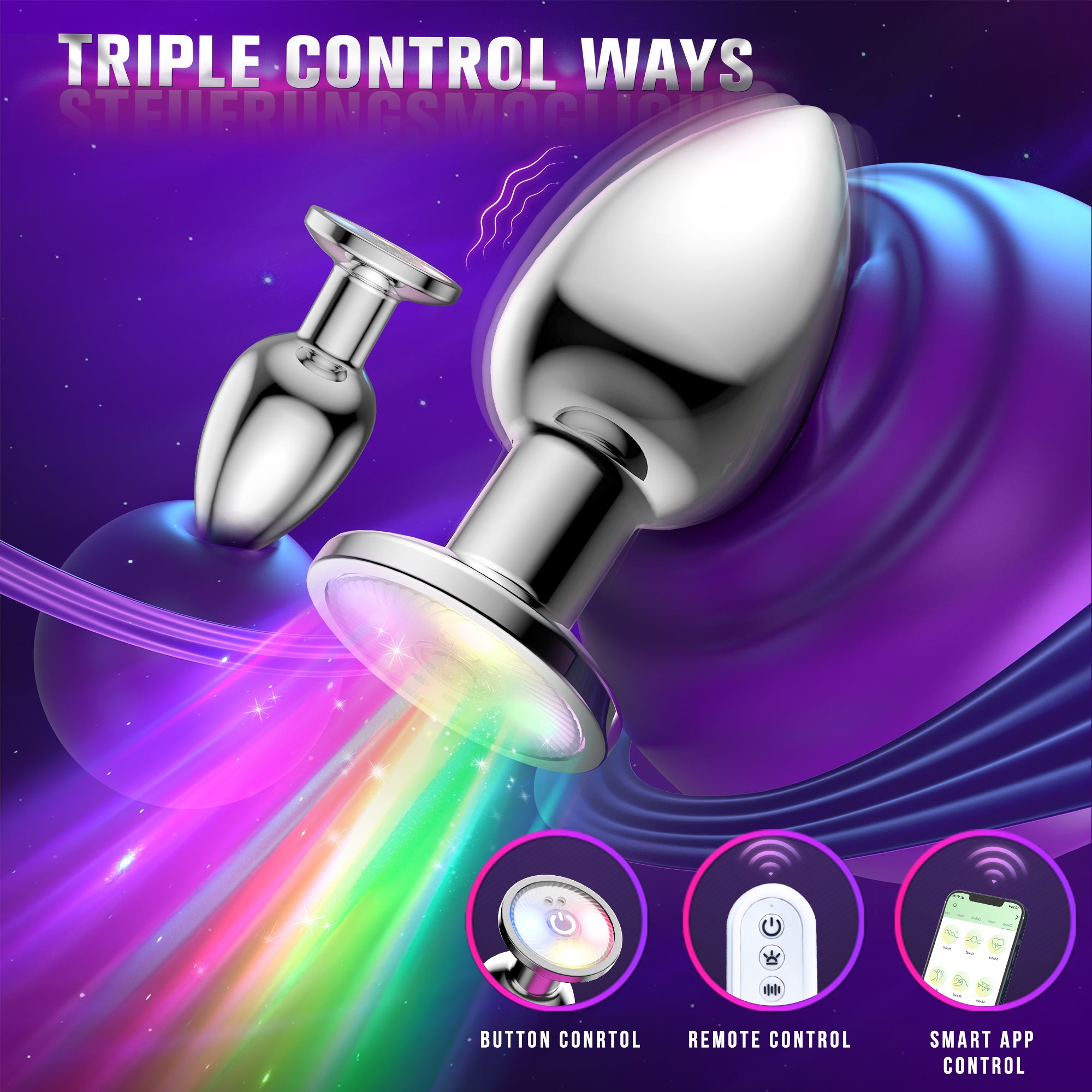 Adult Sex Toys Anal Toys Vibrating Butt Plug with App Remote Control 10 Vibrating Modes, Anal Beads Prostate Massager, Anal Sex Toys Vibrator for Men and Women, Couples