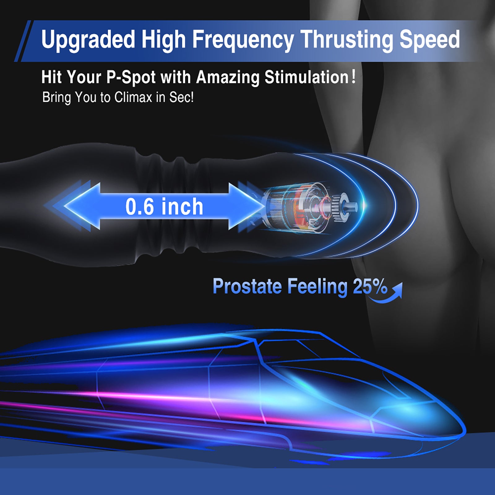 BEISAR Prostate Massager Anal Vibrator Thrusting Vibrating 7 Modes with Cock Ring Anal Plug Anal Sex Toys P Spot Massager Male Sex Toys for Men Enema Dildos Women Couples Remote Control Anal Beads