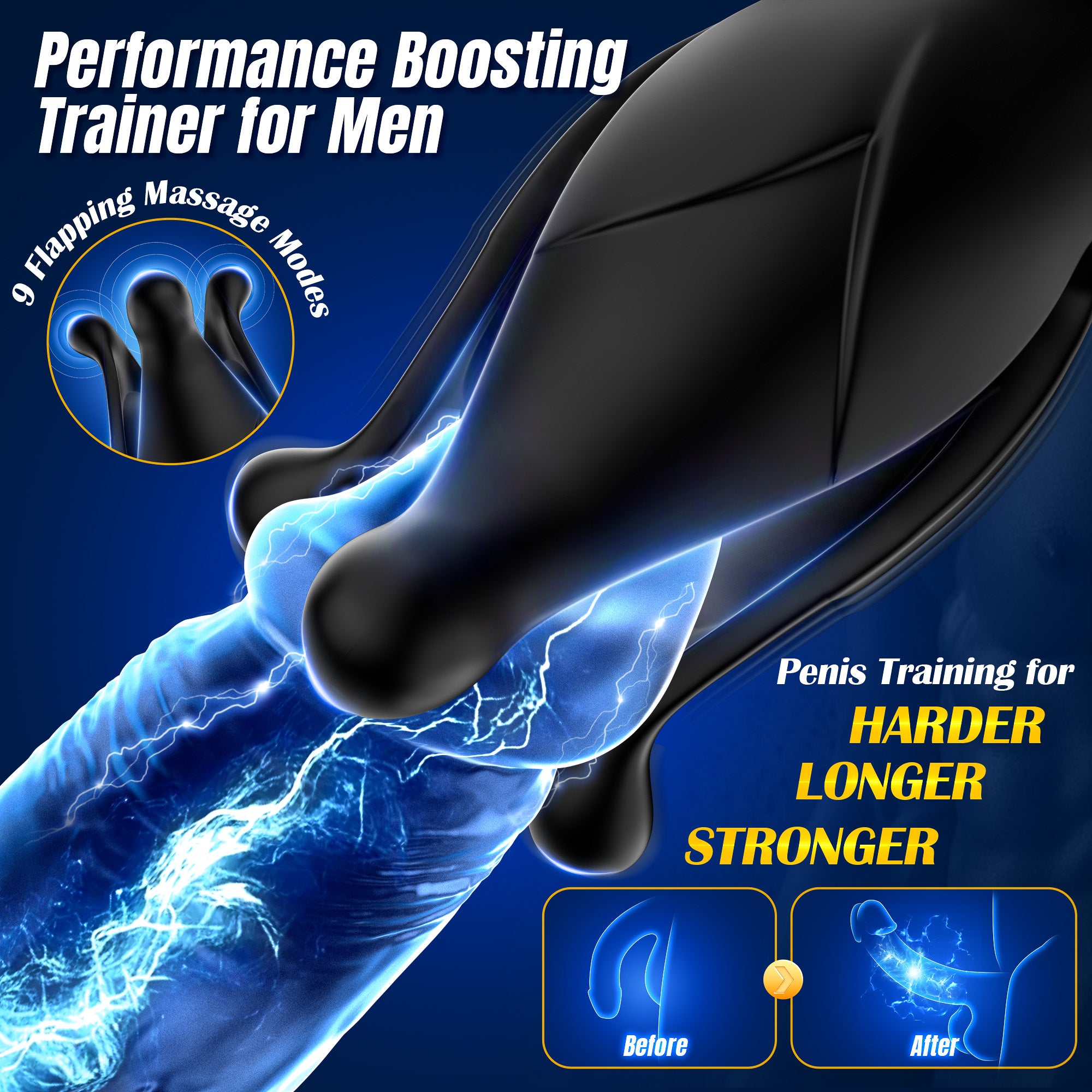 Prostate Massager Anal Toys, BEISAR Male Sex Toys for Men Sex Toy Anal Plug Adult Toys Anal with 9 Tension Shock Flapping Thrusting Vibrating Butt Plug Male Vibrator Dildo for men Remote Control Crops