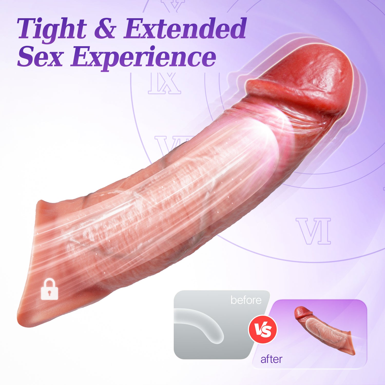 Penis Sleeve Cock Sleeve Vibrator - FYSHAVO 4IN1 Realistic Adult Male Sex Toys for Men Penis Extender Vibrating Cock Ring 9 Modes, App Remote Control, Elastic Penis Ring to Enlarge for Men Couples