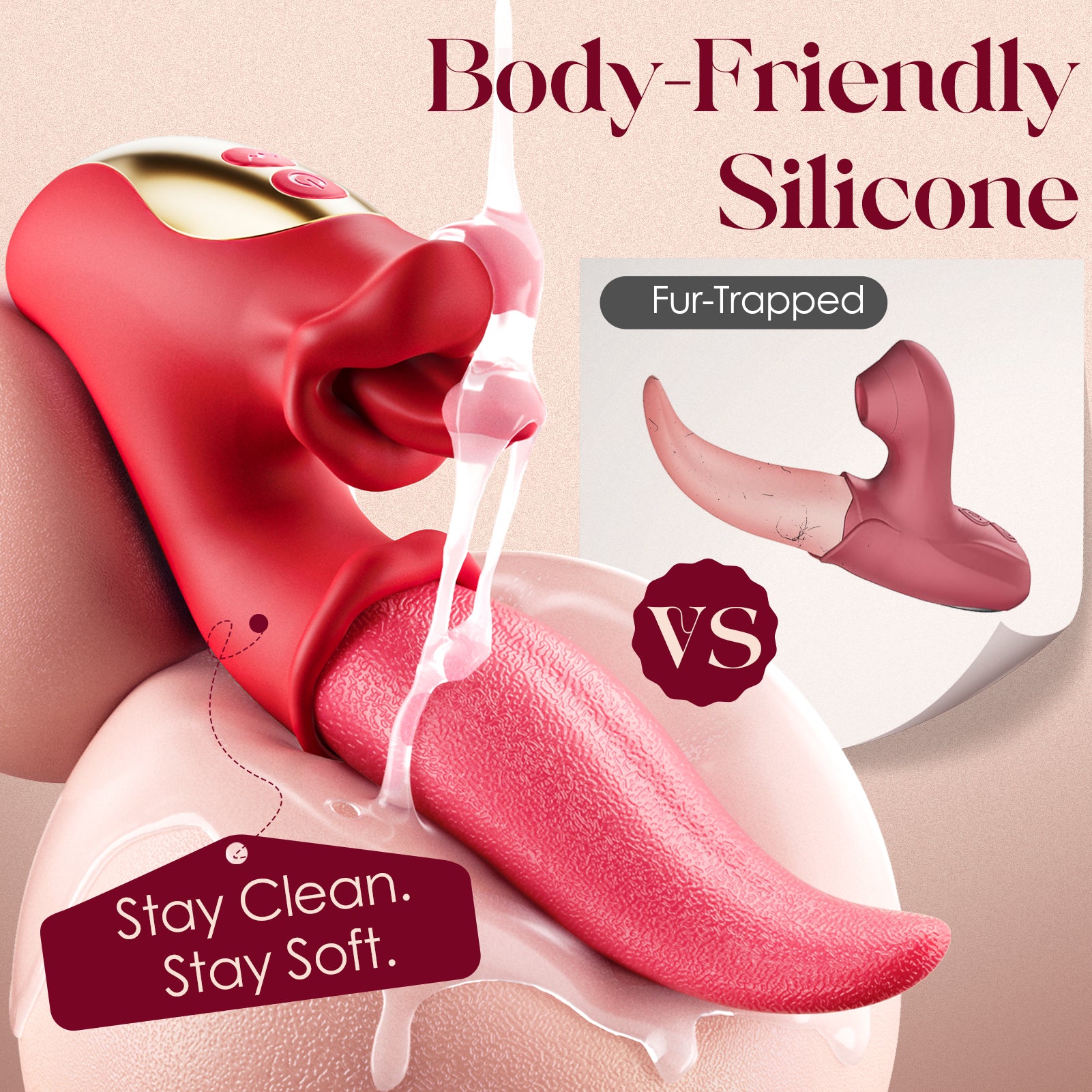 MOOLIGIRL Tongue Toy for Women - 3 in 1 Tongue Vibrator Women Sex Toys G Spot Vibrator with 10 Swinging & Vibration & Licking Modes, Female Sex Toys Thrusting Vibrator Adult Toys for Couples Sex Toy