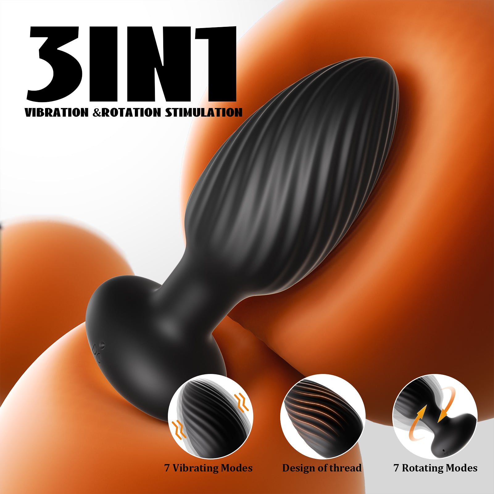 360° Rotation Adult Sex Toys for Men Prostate Massager - Swirl Surround Stimulate Prostate Point APP Remote Control, Adult Toys Anal Plug Vibrating Butt Plug with 9 Vibrating, Anal Toys Vibrator Mens