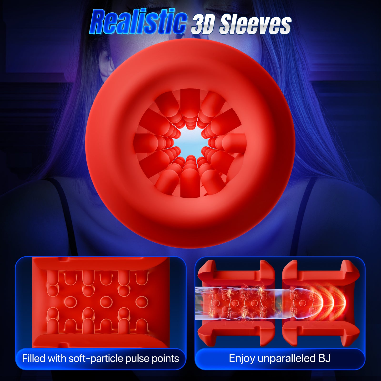 Cafatop Male Masturbator Sex Toys for Men - Male Sex Toy with 10 Vibrating Modes Blowjob Sex Machine Stroker for Penis Training Stimulation Increase Endurance, Double Side Adult Toy for Men Pleasure