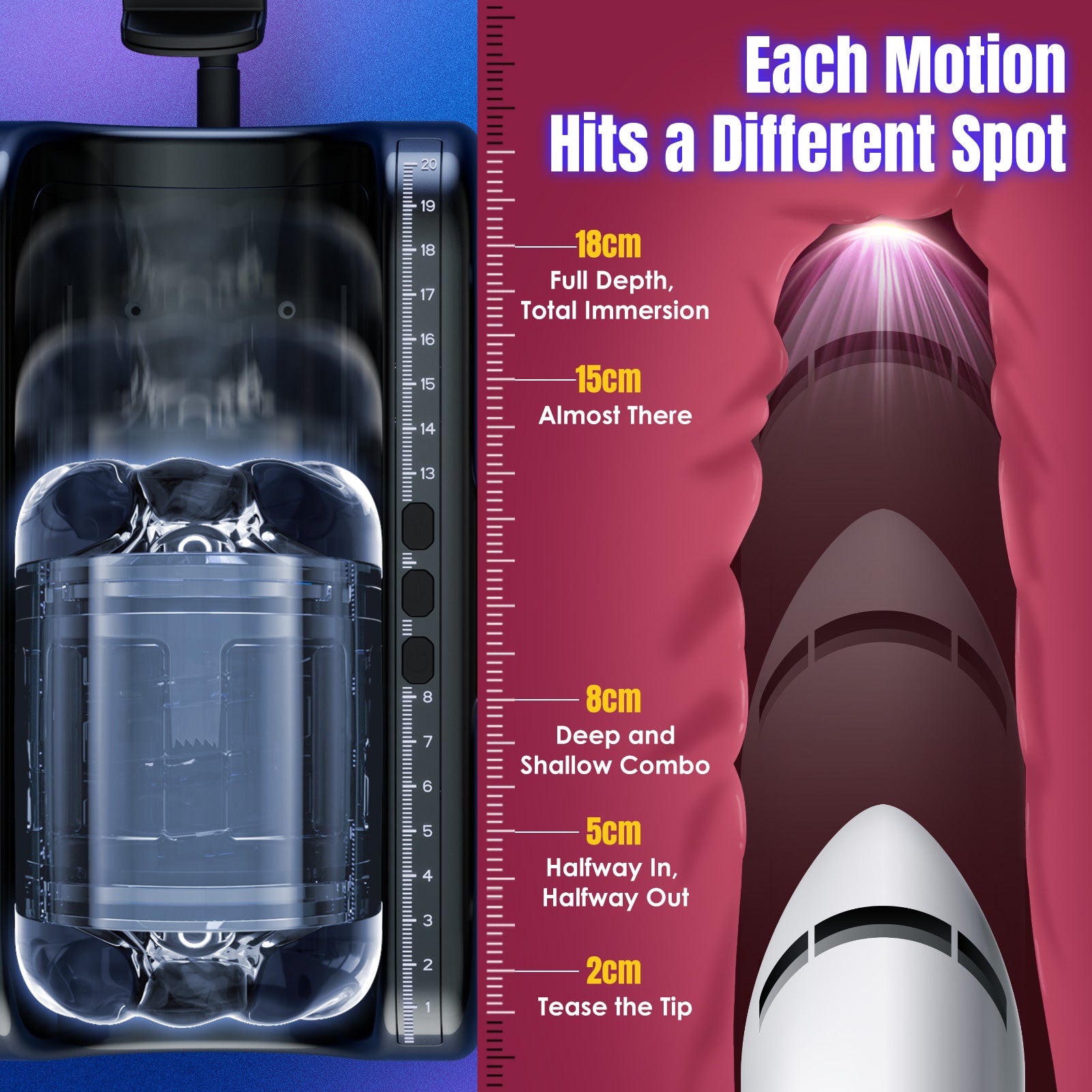 Male Masturbator Sex Toys for Men - EINSEO Pocket Pussy Adult Toys with 7.8in Adjustable Thrusting Length & 9 Speeds, LCD Male Sex Toy Hands Free Masturbators with 2 Sleeves & Phone Stand Male Stroker