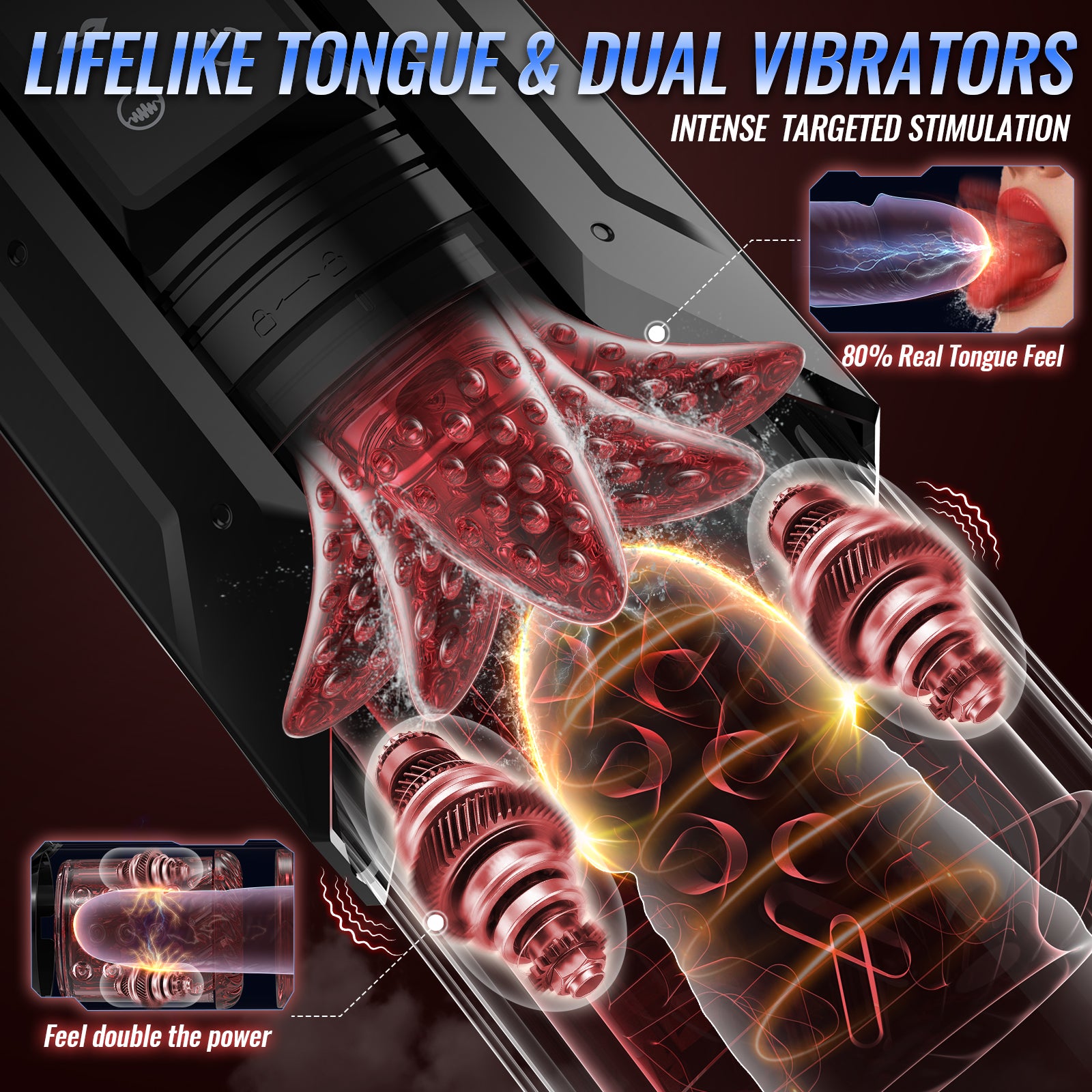 Sex Toys for Men Penis Pump - EINSEO Full Waterproof Male Masturbator Stroker with 7 Sucking Thrusting Rotating & 7 Licking Vibrating Adult Toys, Pocket Pussy Mens Sex Toy Blowjob Sex Machine