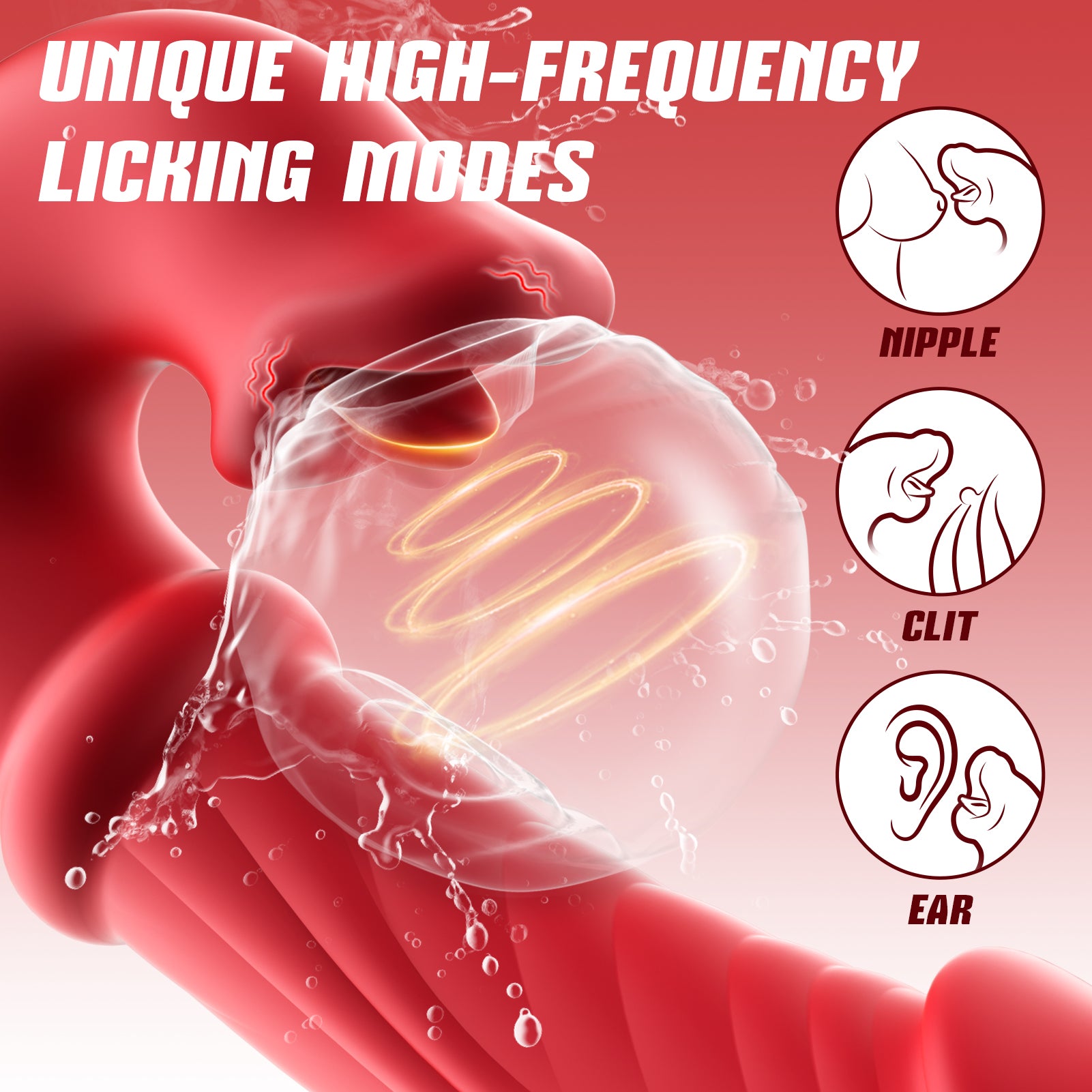Thrusting Vibrator Sex Toys, Dildos Adult Sex Toy for Women G Spot Vibrator with Sliding Ring 7 Thrusting Dildo & 10 Tongue Licking 10 Vibrating Modes, Rabbit Vibrators for Female Couples Games