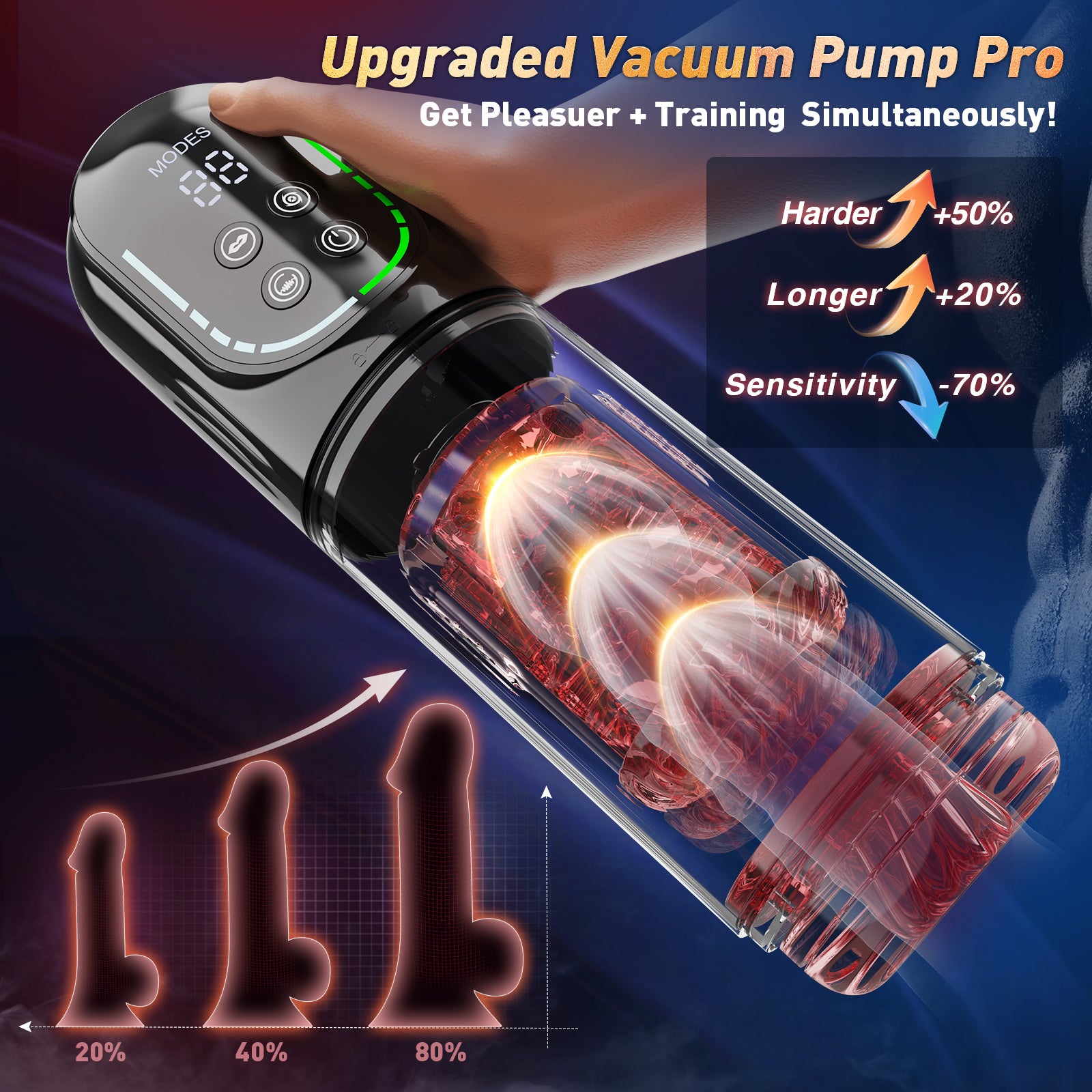 Male Masturbator Adult Toys, Penis Pump Male Sex Toys for Men Pocket Pussy 7 Thrusting Rotating Vibrating Sucking Licking Stroker LCD Sex Machine Games Adult Sex Toy with APP