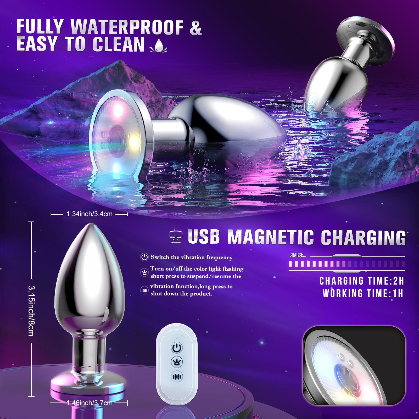 Adult Sex Toys Anal Toys Vibrating Butt Plug with App Remote Control 10 Vibrating Modes, Anal Beads Prostate Massager, Anal Sex Toys Vibrator for Men and Women, Couples