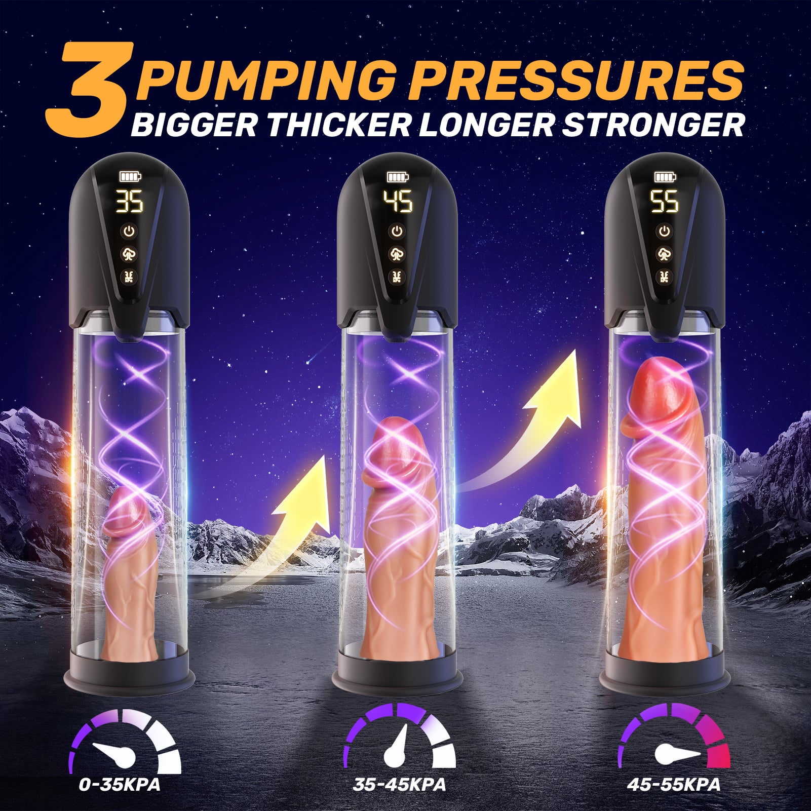 Sex Toys for Men Penis Pumps - Male Masturbator with Automatic Electric Sucking Enlargement- Vibration & Suction Pocket Pussy Stroker with Rose Inner Sleeve,Cafatop Penis Extender Oral Sex Toys
