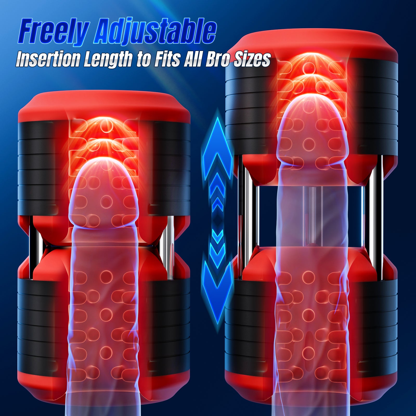 Cafatop Male Masturbator Sex Toys for Men - Male Sex Toy with 10 Vibrating Modes Blowjob Sex Machine Stroker for Penis Training Stimulation Increase Endurance, Double Side Adult Toy for Men Pleasure