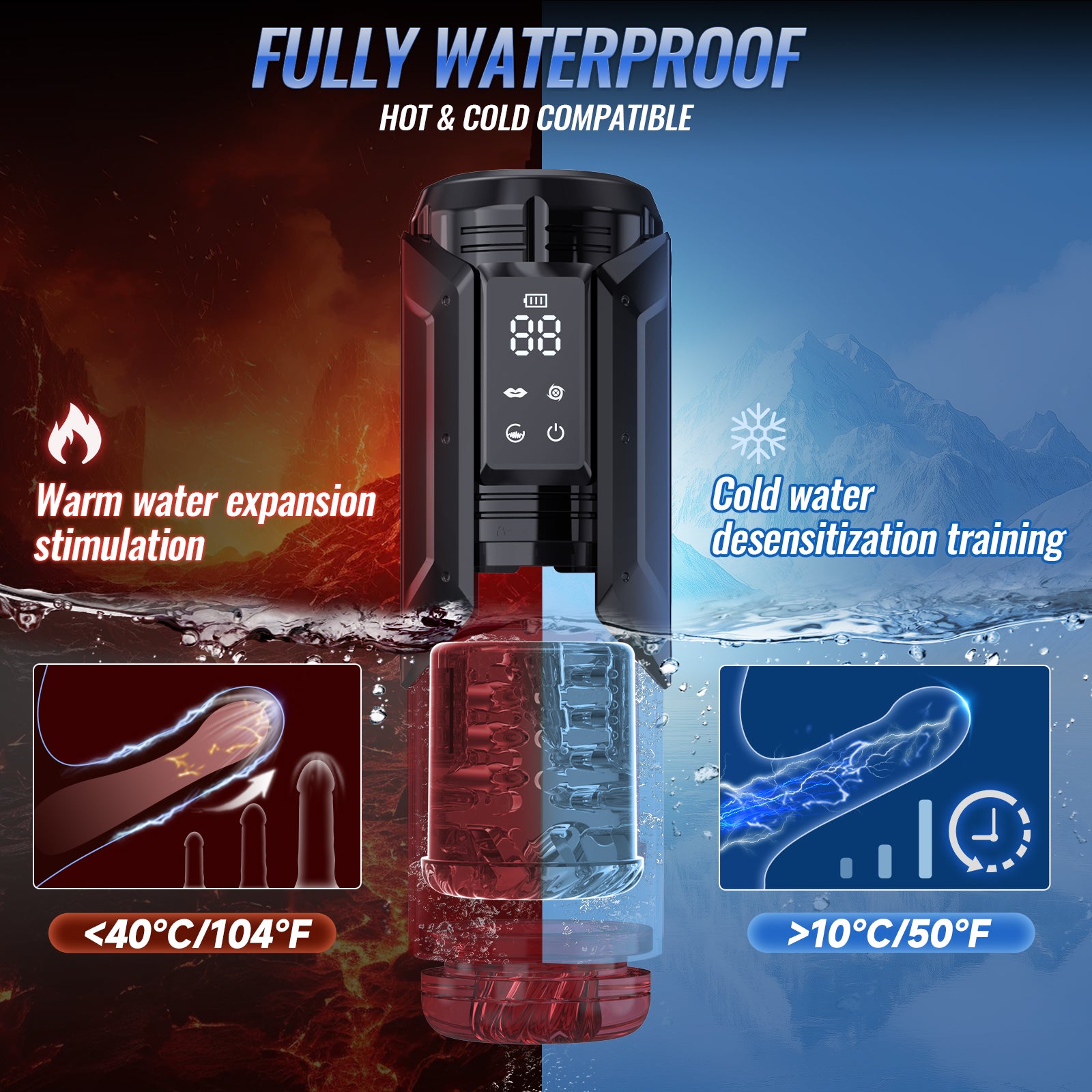 Sex Toys for Men Penis Pump - EINSEO Full Waterproof Male Masturbator Stroker with 7 Sucking Thrusting Rotating & 7 Licking Vibrating Adult Toys, Pocket Pussy Mens Sex Toy Blowjob Sex Machine