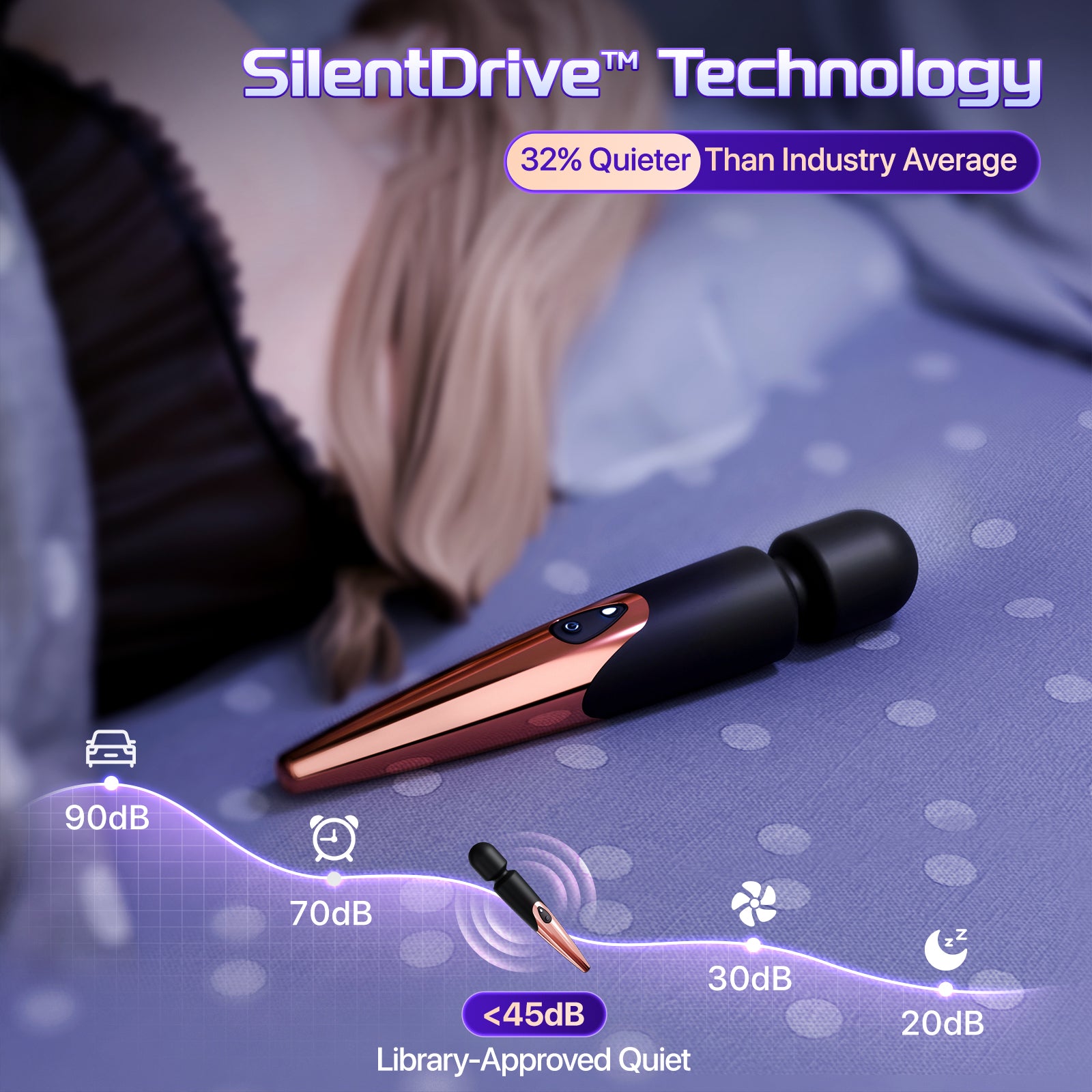 Vibrator Wand Womens Sex Toys - MOOLIGIRL 12" Cordless Full-Body Personal Massager, 10 Powerful Vibration Modes Adult Sex Toy for Clitoral Anal Nipple, Quiet Handheld Vibrators for Female Couples