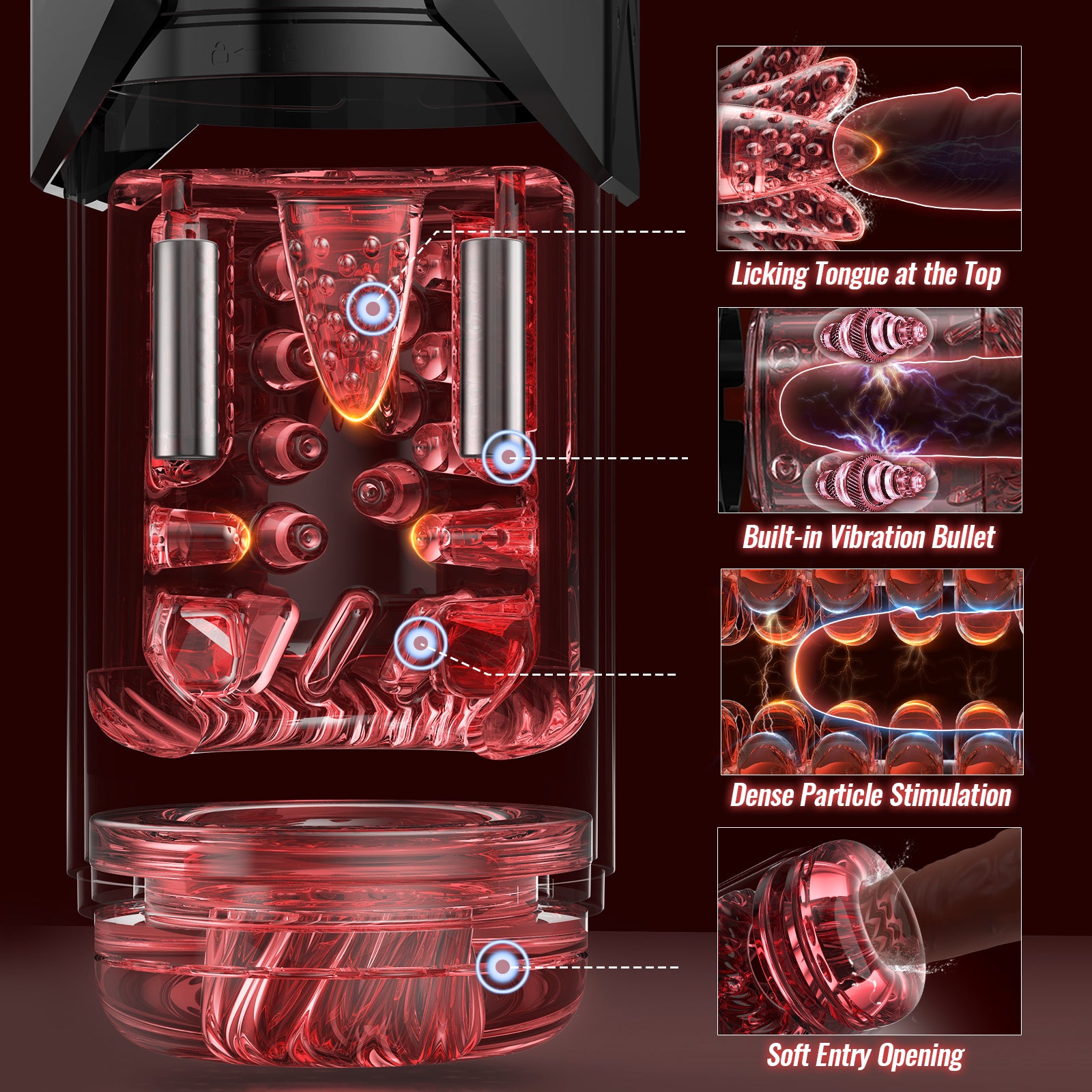 Sex Toys for Men Penis Pump - EINSEO Full Waterproof Male Masturbator Stroker with 7 Sucking Thrusting Rotating & 7 Licking Vibrating Adult Toys, Pocket Pussy Mens Sex Toy Blowjob Sex Machine