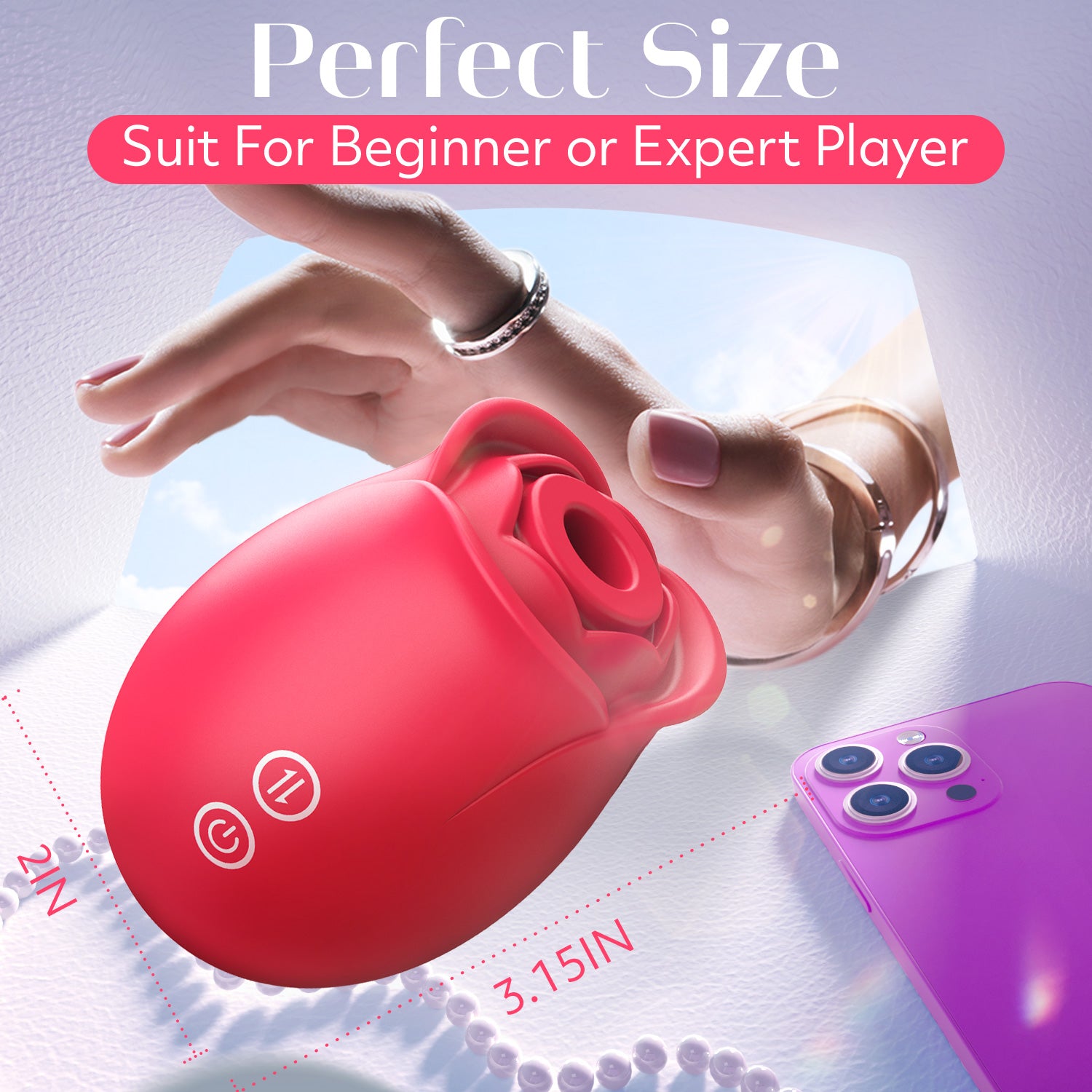 Rose Sex Toy Adult Toys - APP Control Vibrator Sex Toys Adult Toy with 9 Sucking & 9 Vibrating Modes for Women Sex Toys, Rose Sucker G Spot Vibrators Sex Games Stimulator for Woman Couples
