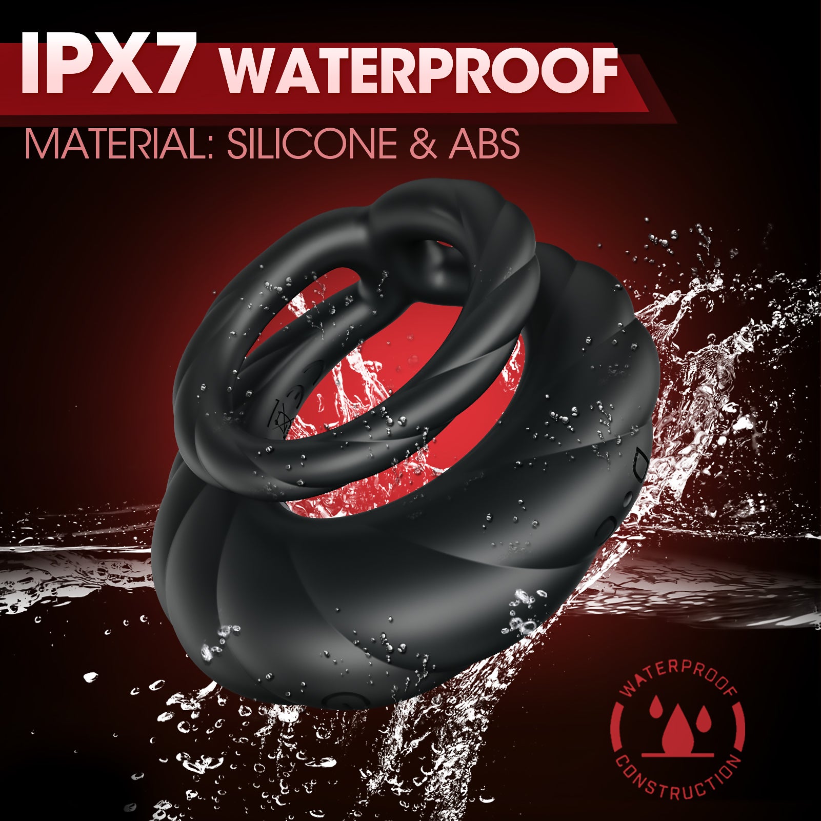 Vibrating Cock Ring Sex Toys for Men - Penis Ring Vibrator with 10 Vibrations, Adult Male Sex Toy for Longer Harder Stronger, Double Penis Vibrators, Couples Mens Male Adult Sex Toys & Games