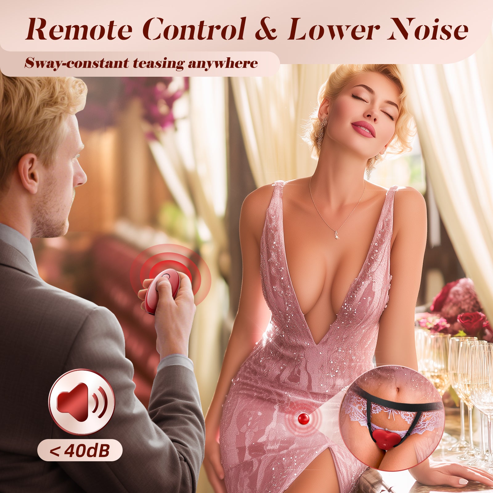 Couples Vibrator Sex Toys - BIG SHOCKED 2in 1 Couples Sex Toys Wearable Panty Remote Control Vibrator Vibrating Panties for Women Men Female Adult Toy with 10 Vibrations Penis Clitoral Stimulator BDSM