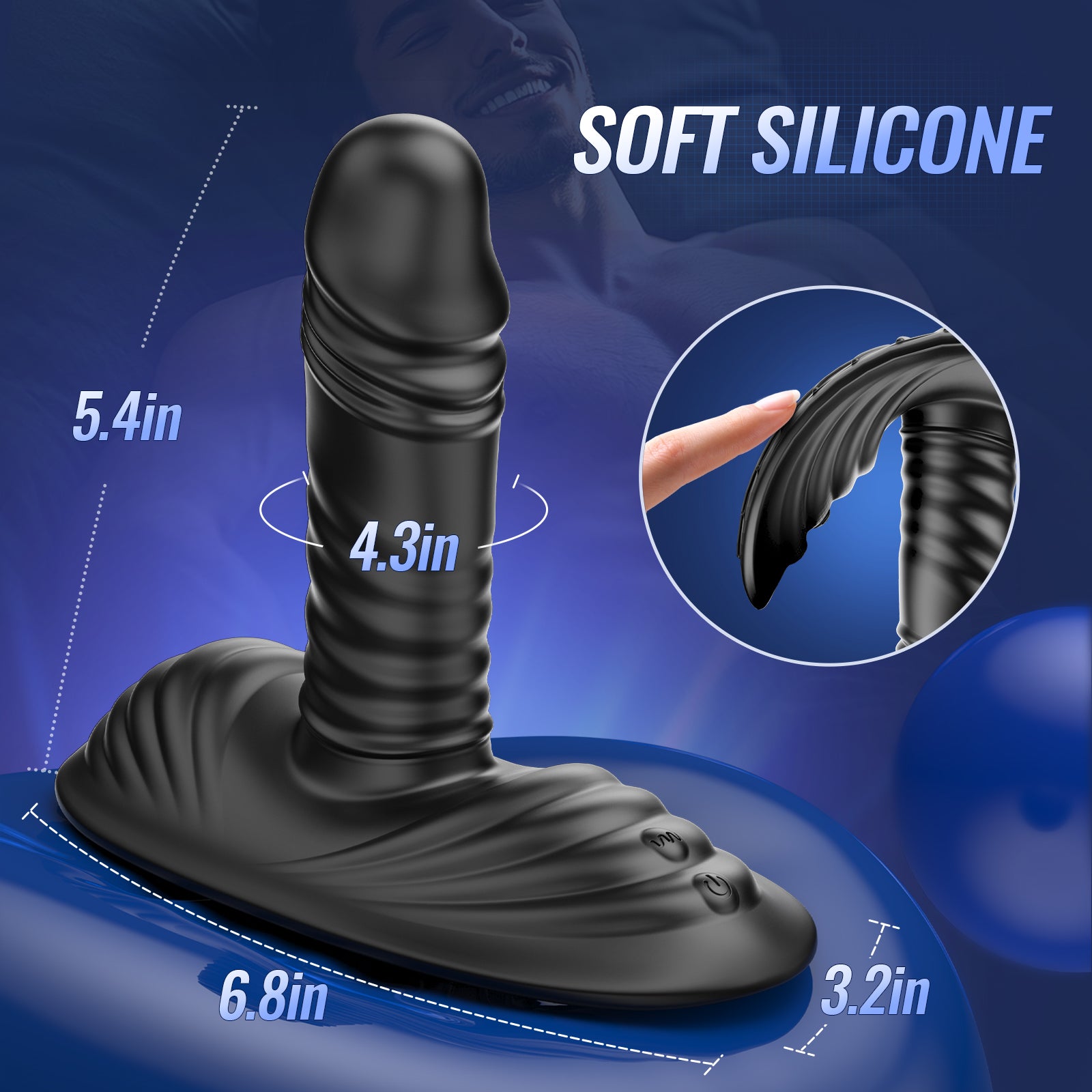 Prostate Massager Anal Toys Anal Dildo, BEISAR Grinder Male Sex Toys for Men Women Sex Toy Butt Plug Anal Plug 9 Vibrating 3 Thrusting, Adult Toys G Spot Vibrator Ride Anal Beads for Couples Sex Chair
