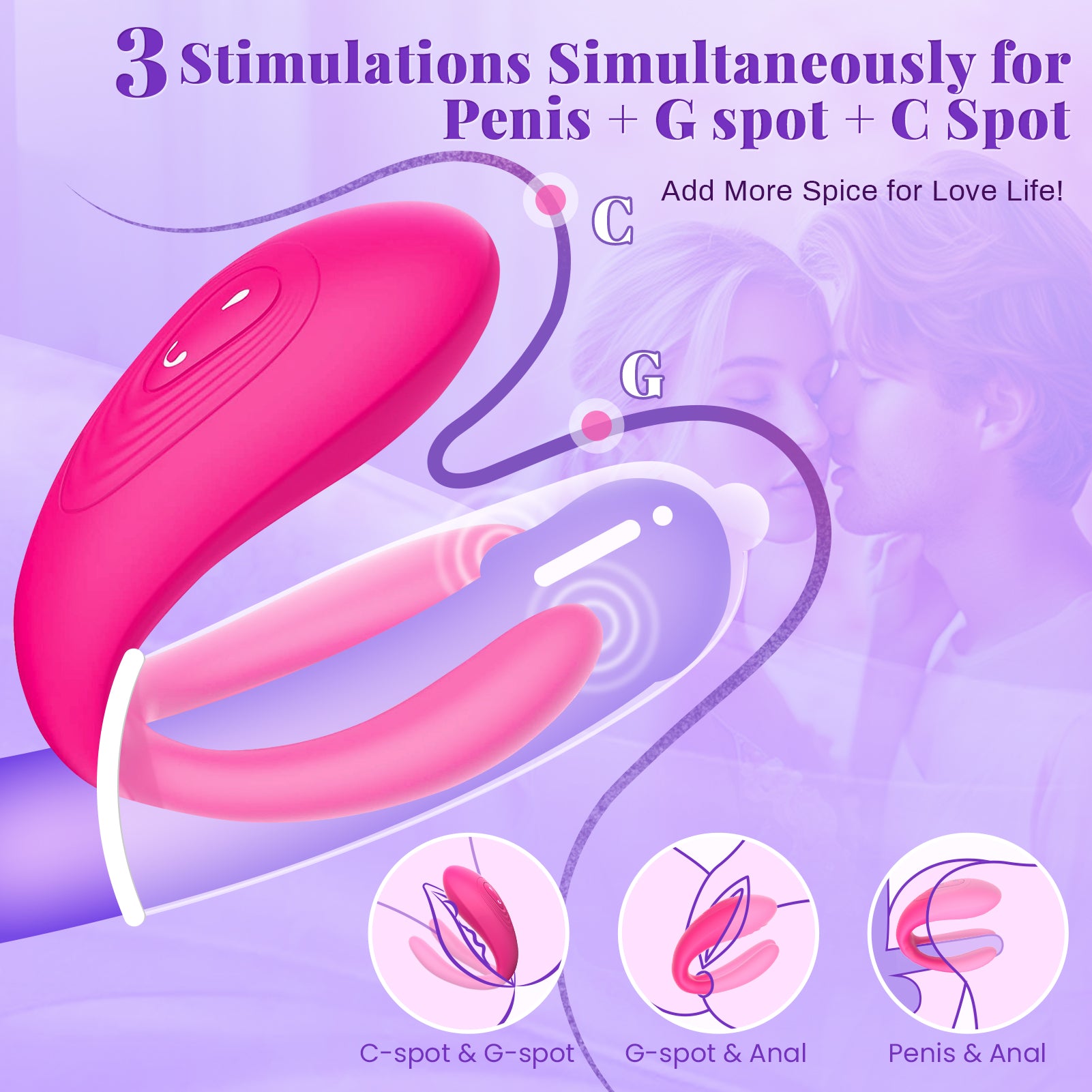 Wearable Remote Control Vibrator - BIG SHOCKED Adult Sex Toys for Women Couples Female Sex Toy G Spot Vibrater Clitoral Penis Vibrators with 10 Powerful Vibrating Dildo Sexual Pleasure Tools for Women