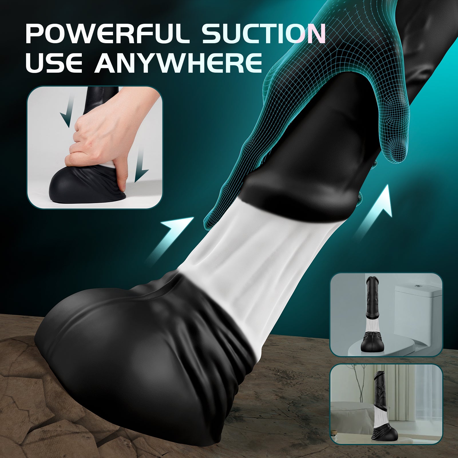 Thrusting Horse G-spot Dildo Vibrator - FYSHAVO 11.8" 4IN1 Monster Big Dildo with Thrust & Vibrations, Fantasy Long Dildo App & Remote Control, Suction Cup U & Anal Dildos Adult Sex Toys & Games
