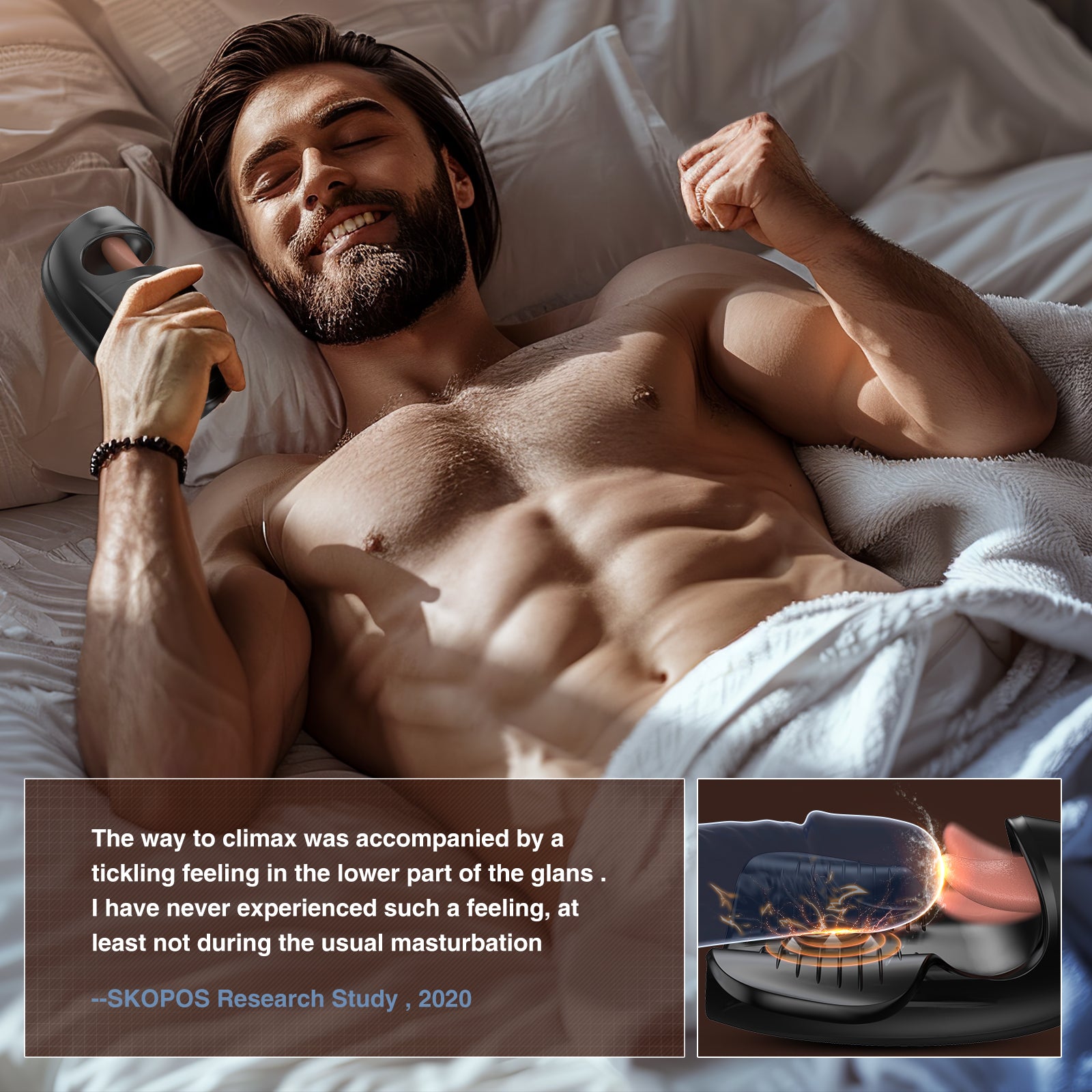 Male Sex Toys for Men - baiwatt Male Masturbator Penis Training Vibrator, 10 Clamping & Vibrating & Tongue-Licking Adult Sex Toys, Intense Stroker Trainer for Increase Endurance & Ultimate Pleasure