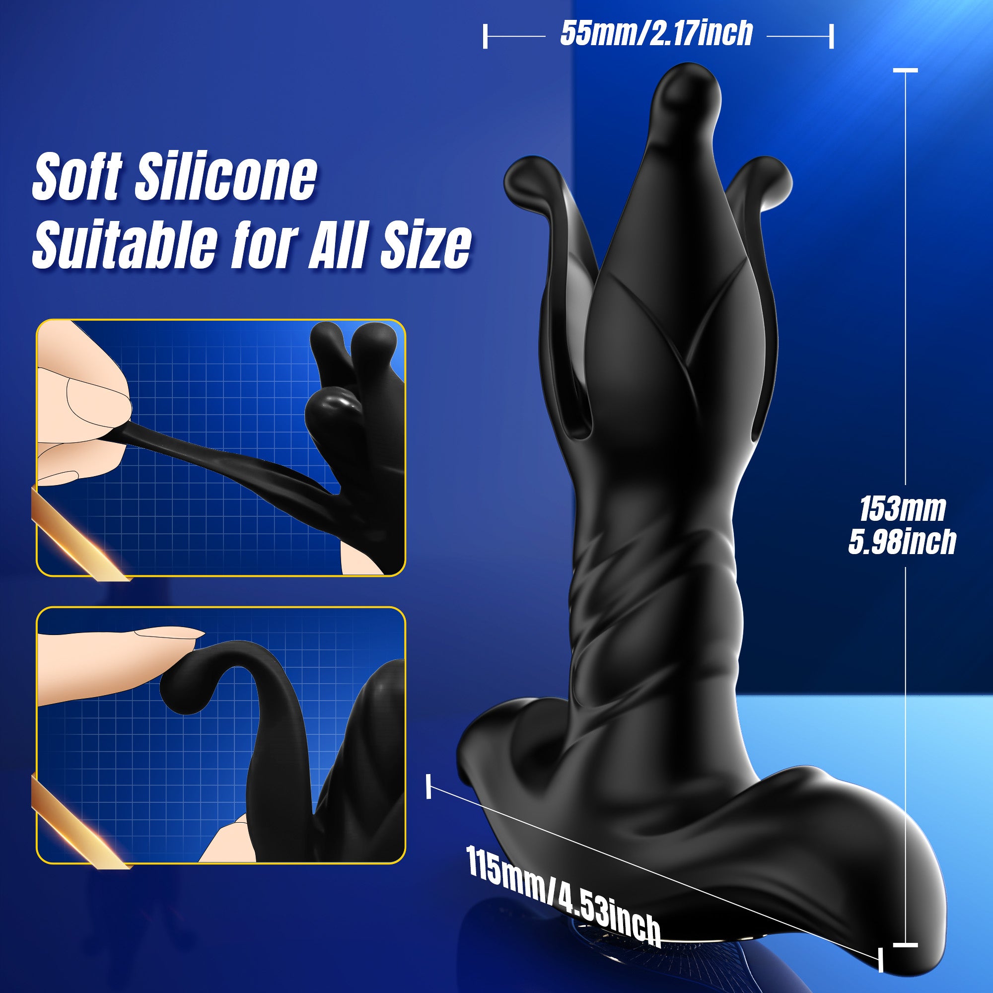 Prostate Massager Anal Toys, BEISAR Male Sex Toys for Men Sex Toy Anal Plug Adult Toys Anal with 9 Tension Shock Flapping Thrusting Vibrating Butt Plug Male Vibrator Dildo for men Remote Control Crops