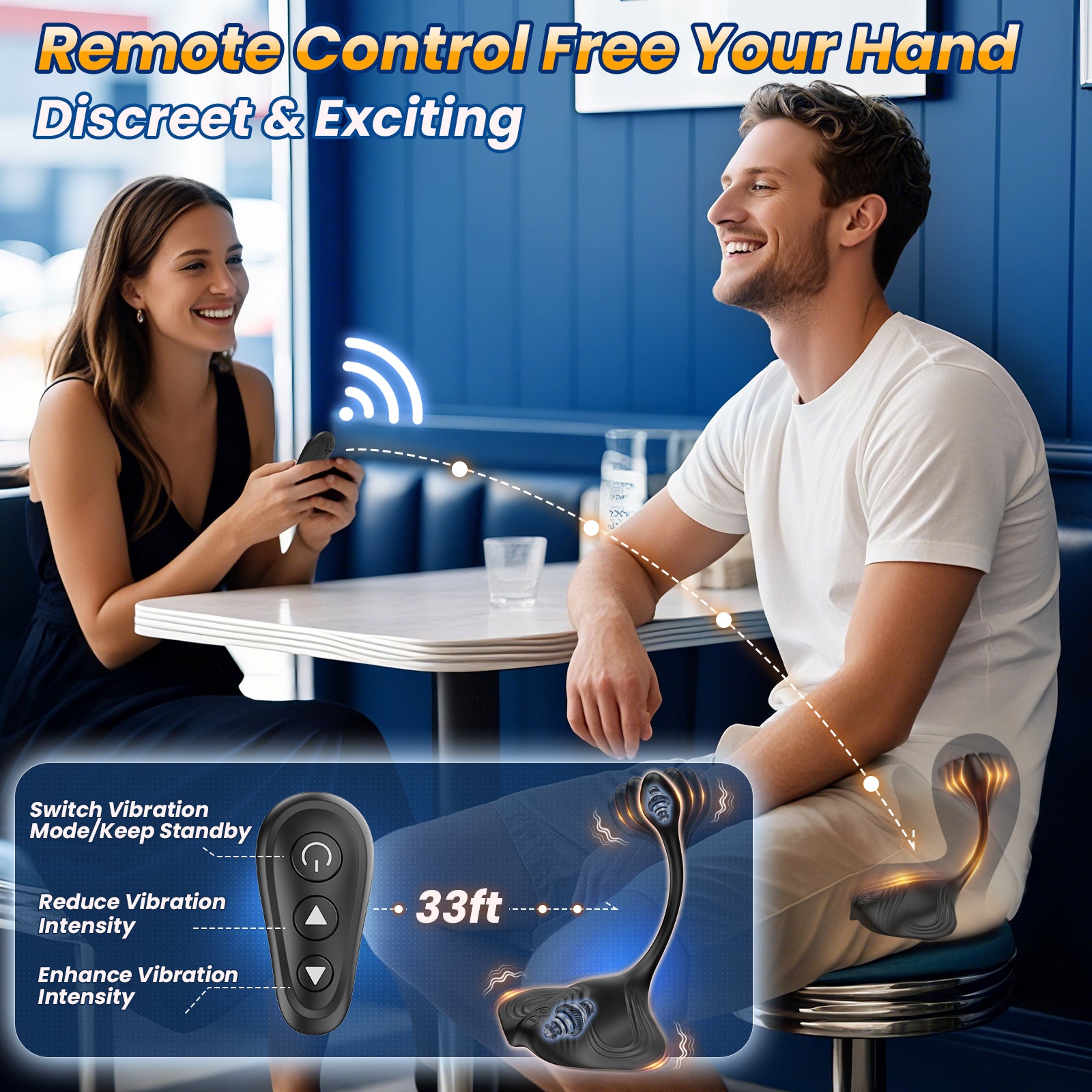 Prostate Massager Anal Plug Sex Toys - BEISAR Vibrating Butt Plug Male Sex Toys for Men Sex Toy Dual Motor 9+9 Vibrator Anal Dildo Beads Adult Toys Penis Training Sit Ride Perineum Clitoral Stimulator