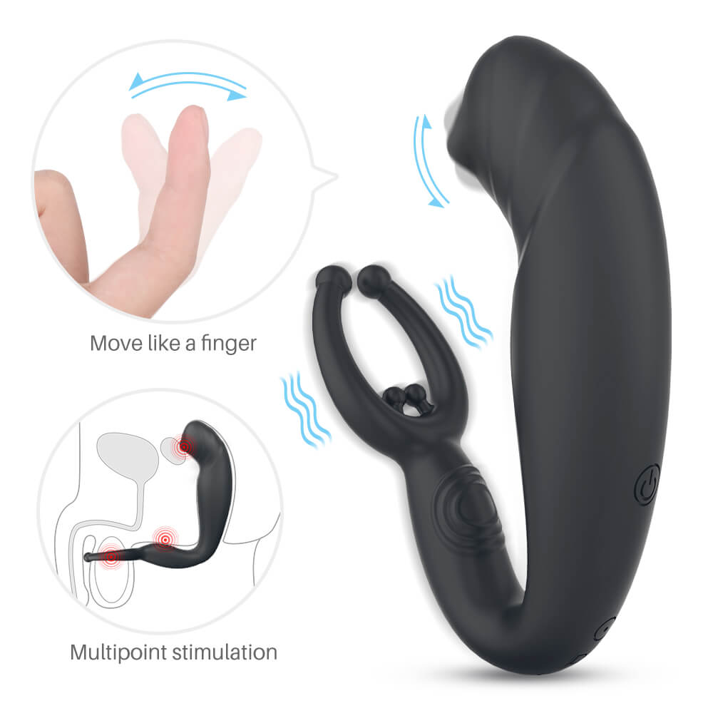 9 Vibration Modes Prostate Massager with Penis Cock Ring