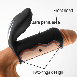 12 Vibration Modes Vibrating Penis Ring-Black